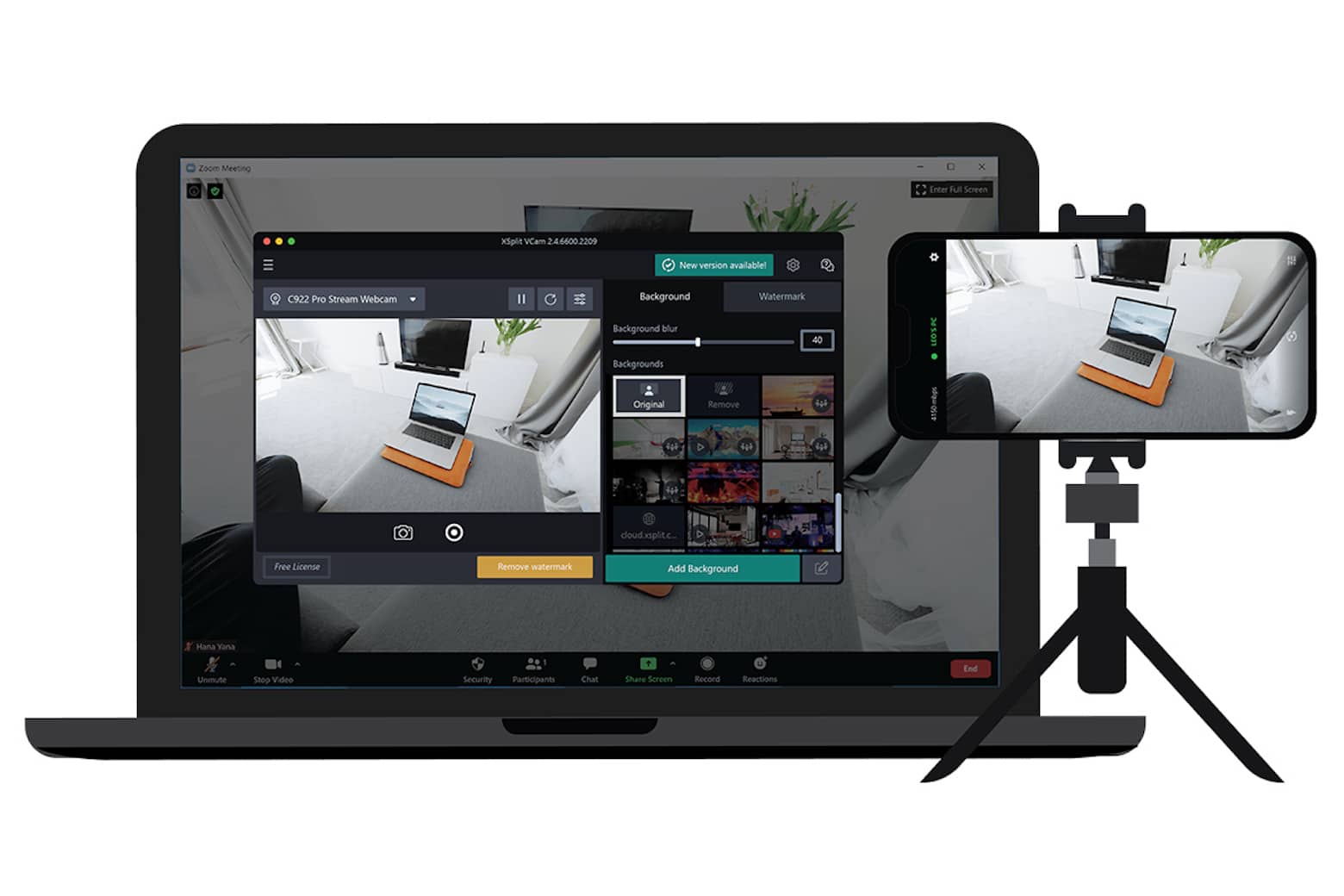 Upgrade your meeting background without a green screen.