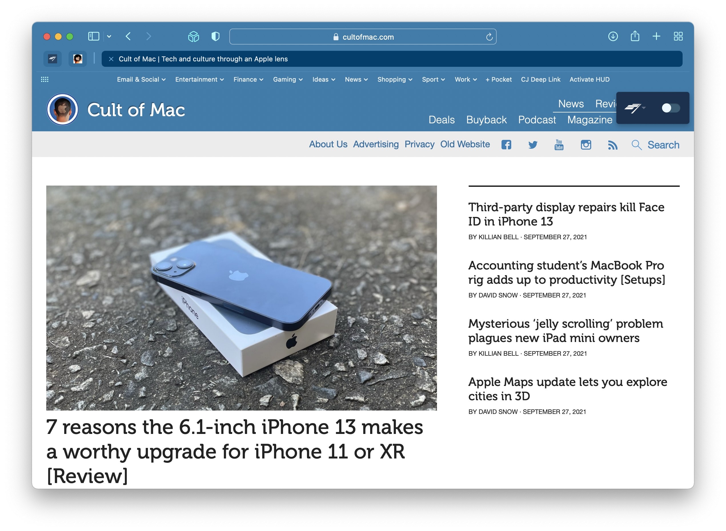 Safari 15 on macOS