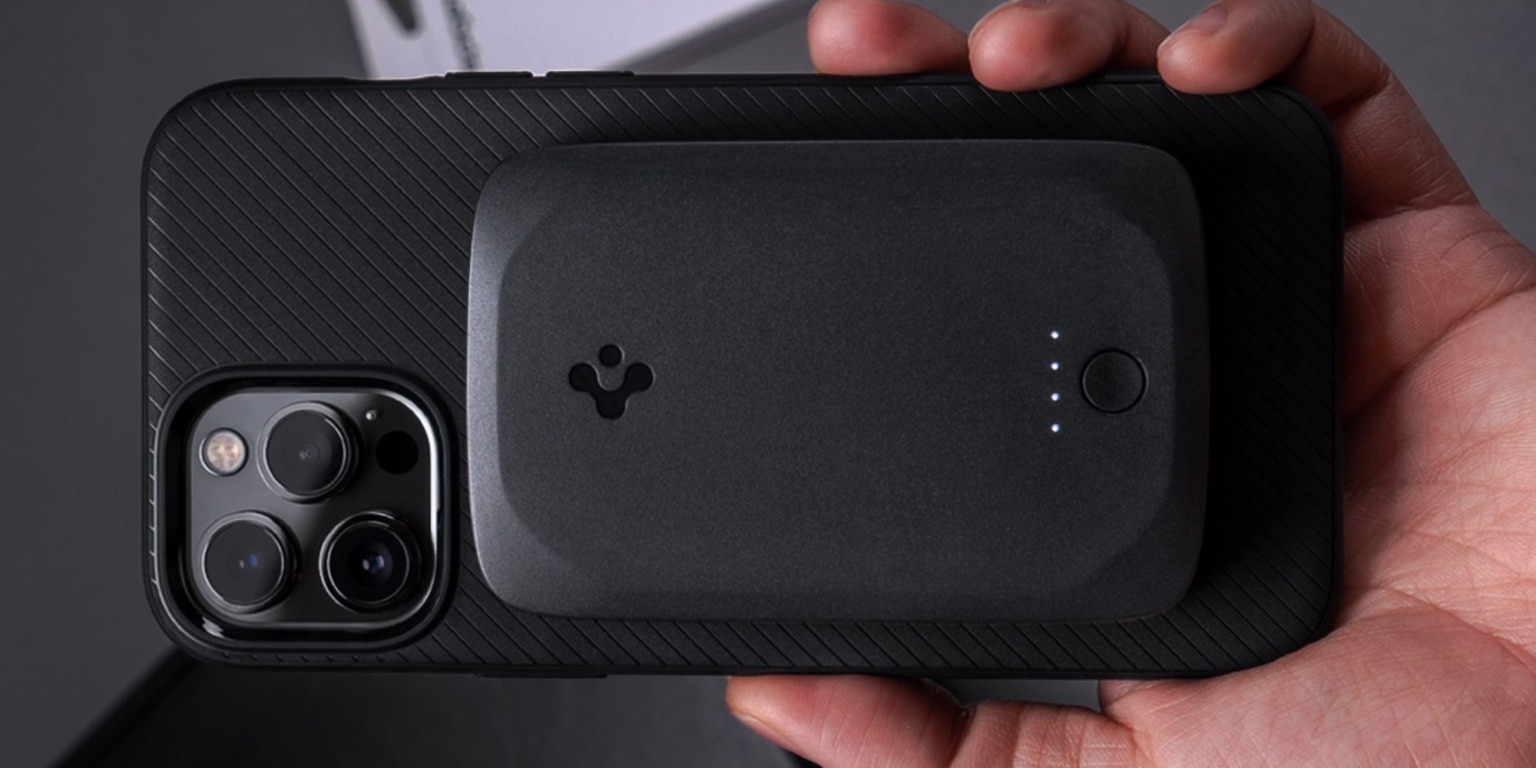 The new Spigen ArcHybrid Mag power bank offers 7.5W of charging power and strong magnets.