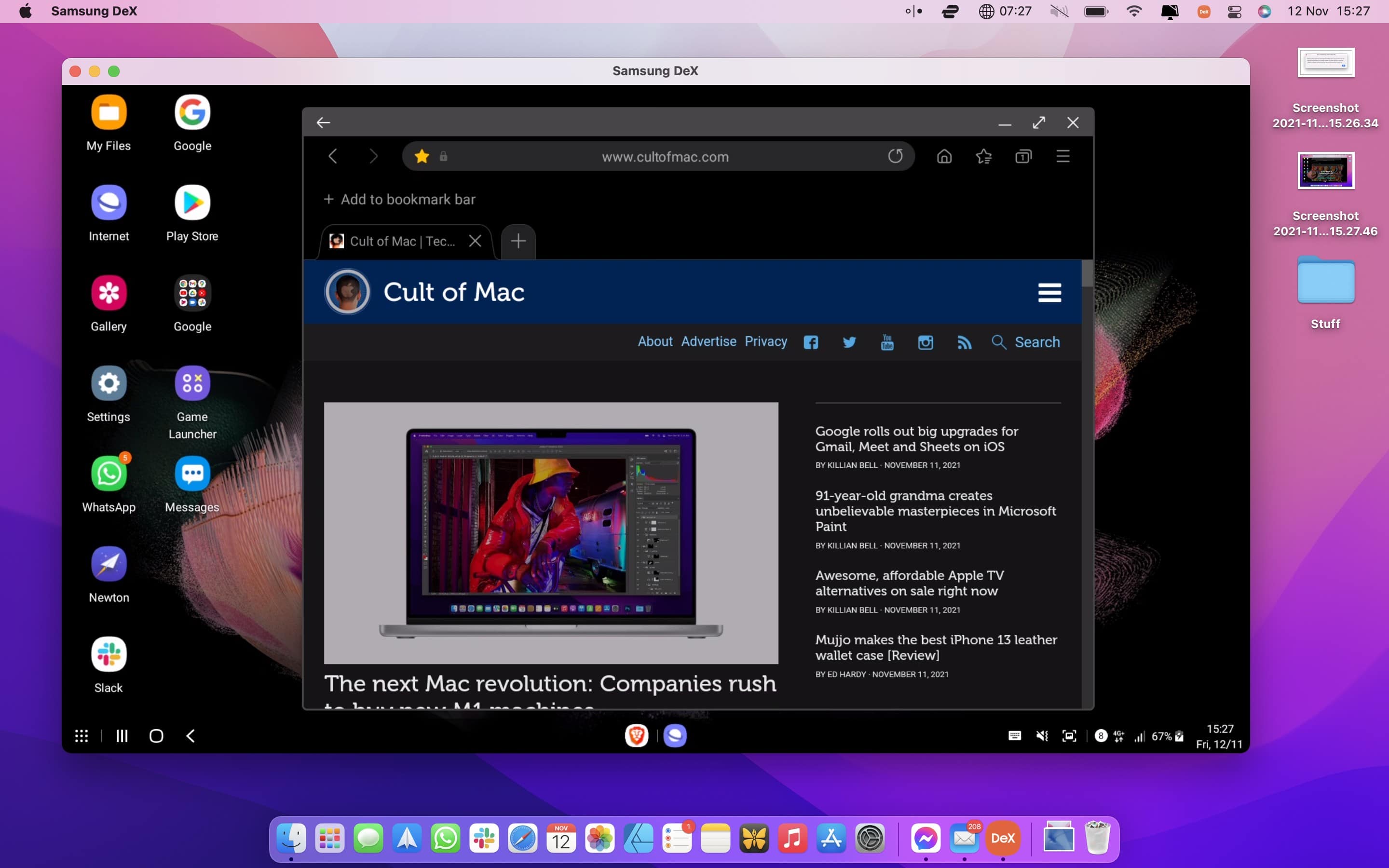 Samsung DeX on Mac