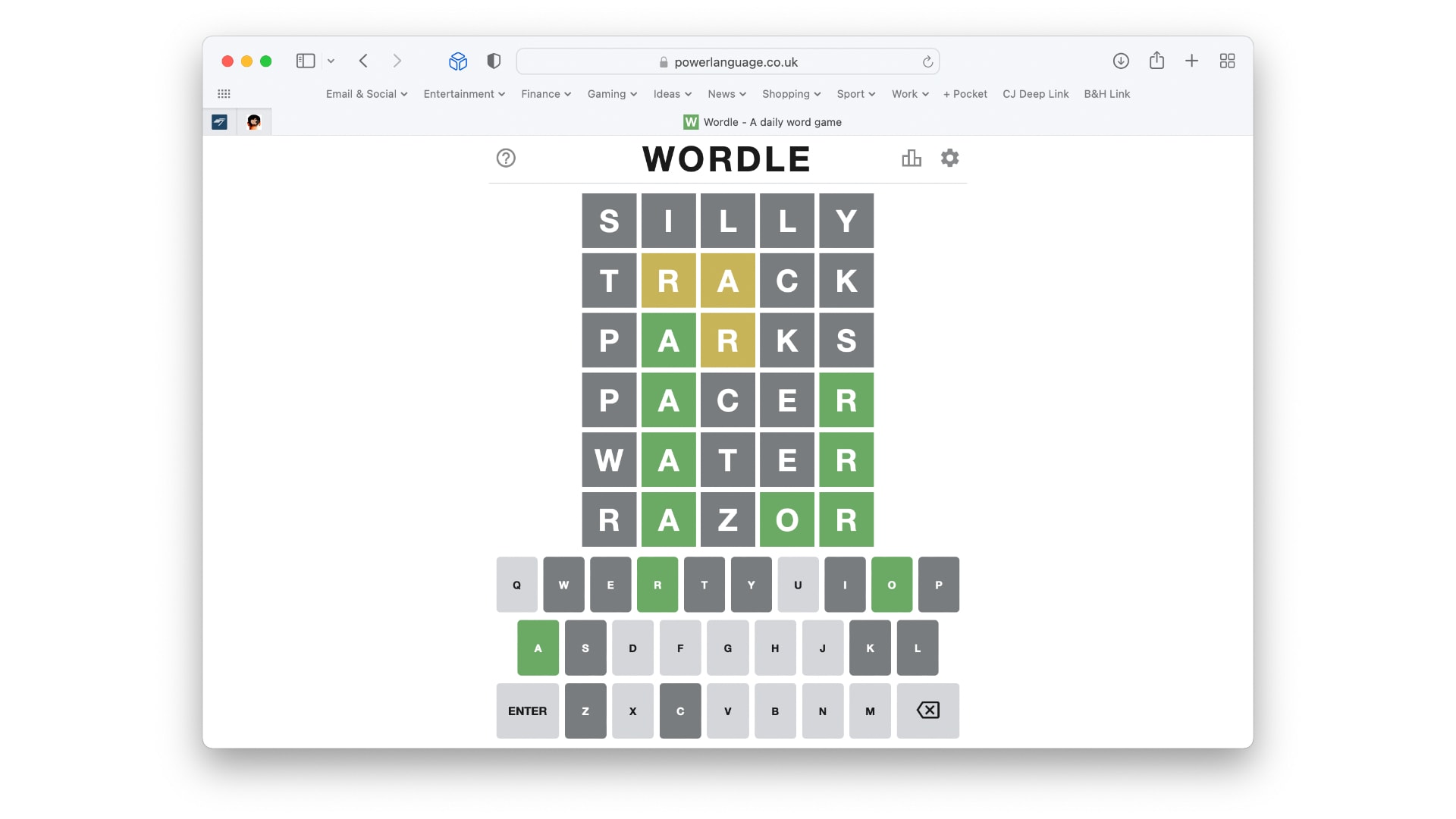 Wordle game