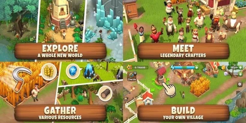 Sunrise Village, on iOS and Android, is both a farm simulator and an adventure game.