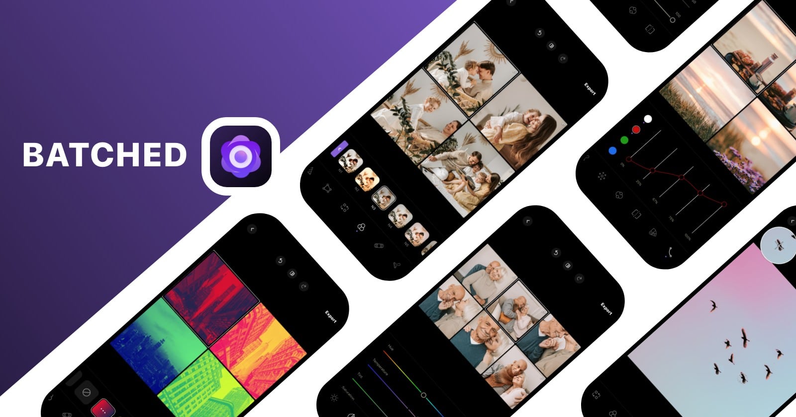 Batched lets you edit many photos as once.