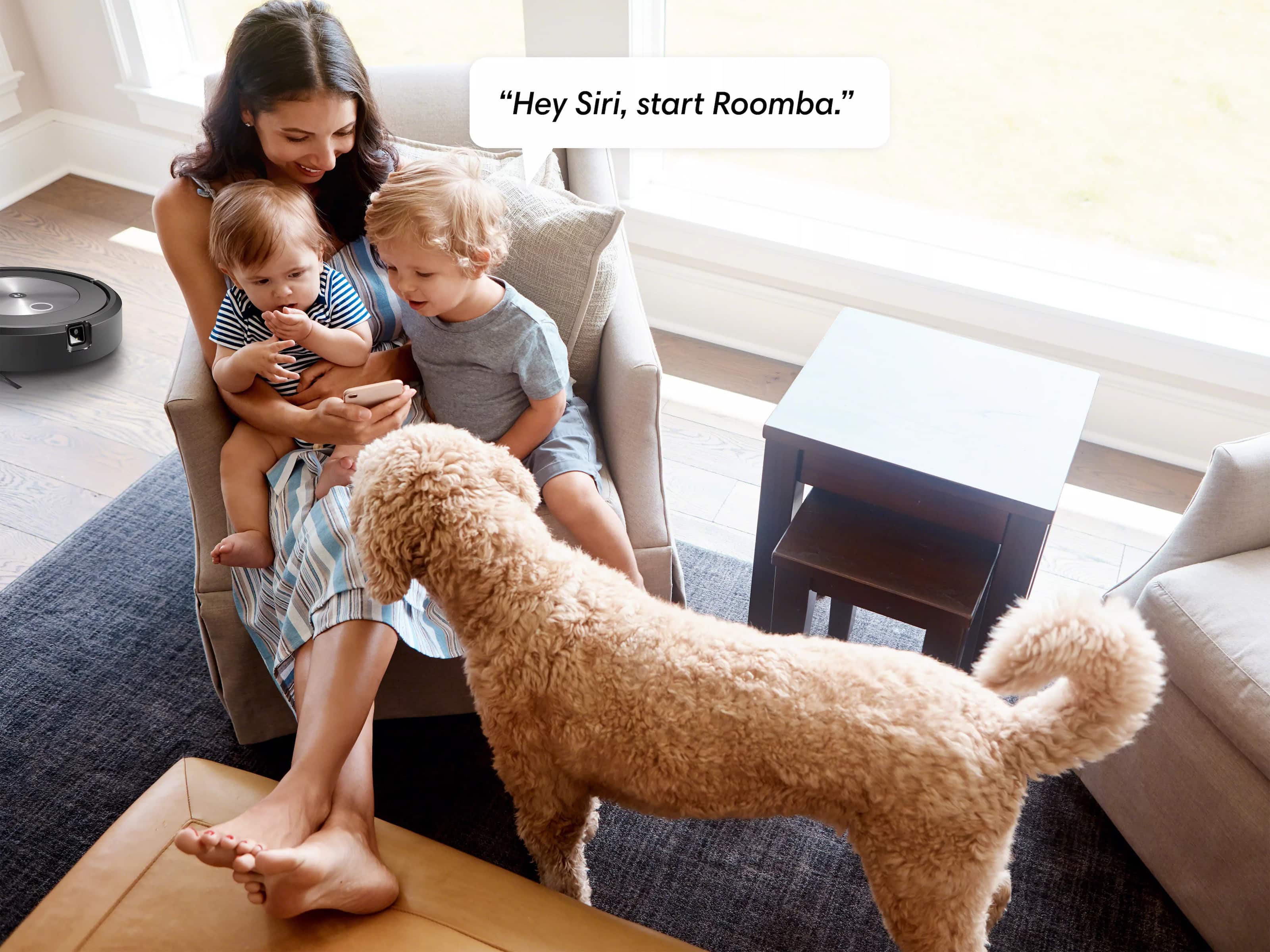 Have Siri tell that robot Roomba vacuum where to go.