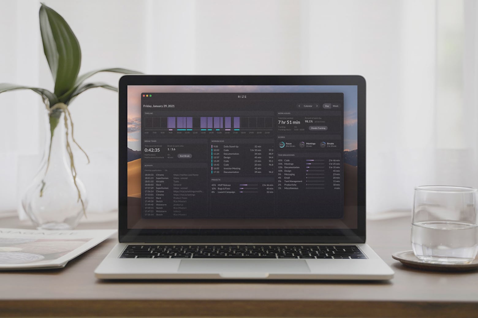 Rize and shine with Rize intelligent time tracker for $99.
