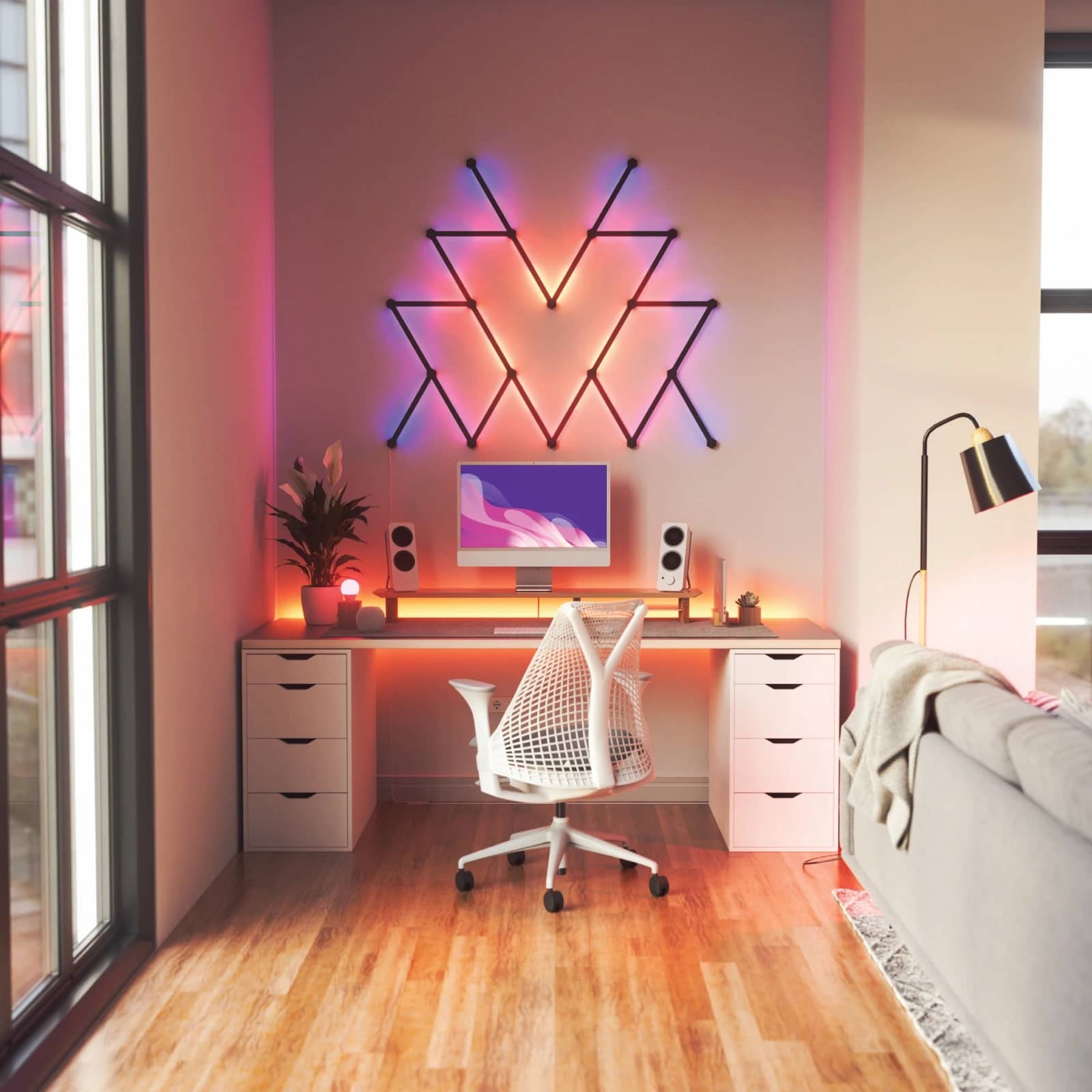You can change up the look of Nanoleaf Lines lights with new skins.