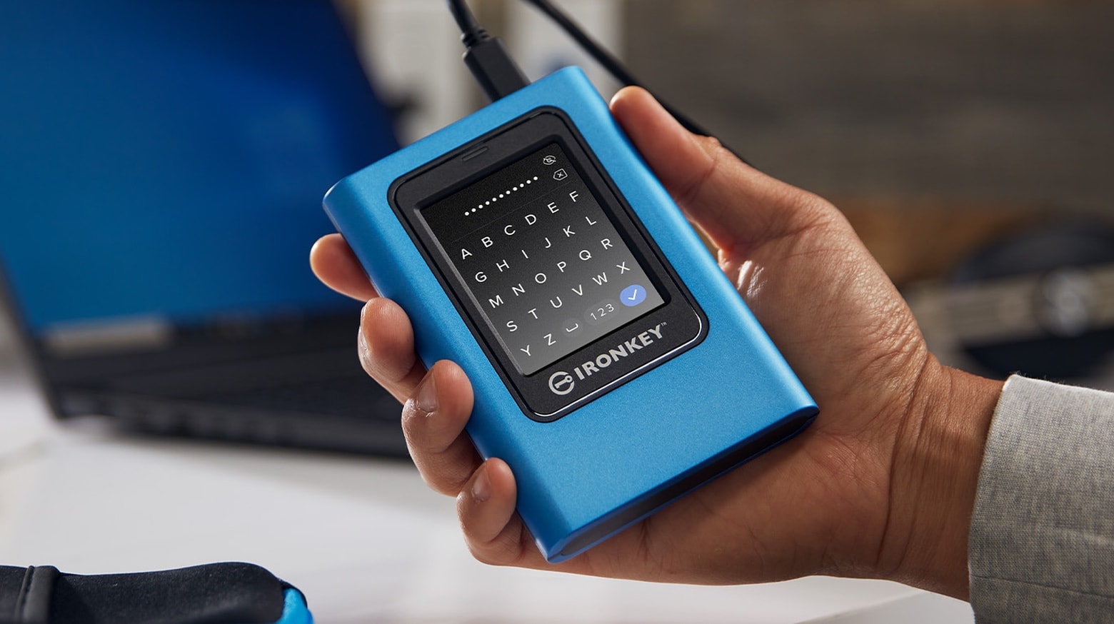 Unlock Kingston's SSD with its built-in touchscreen