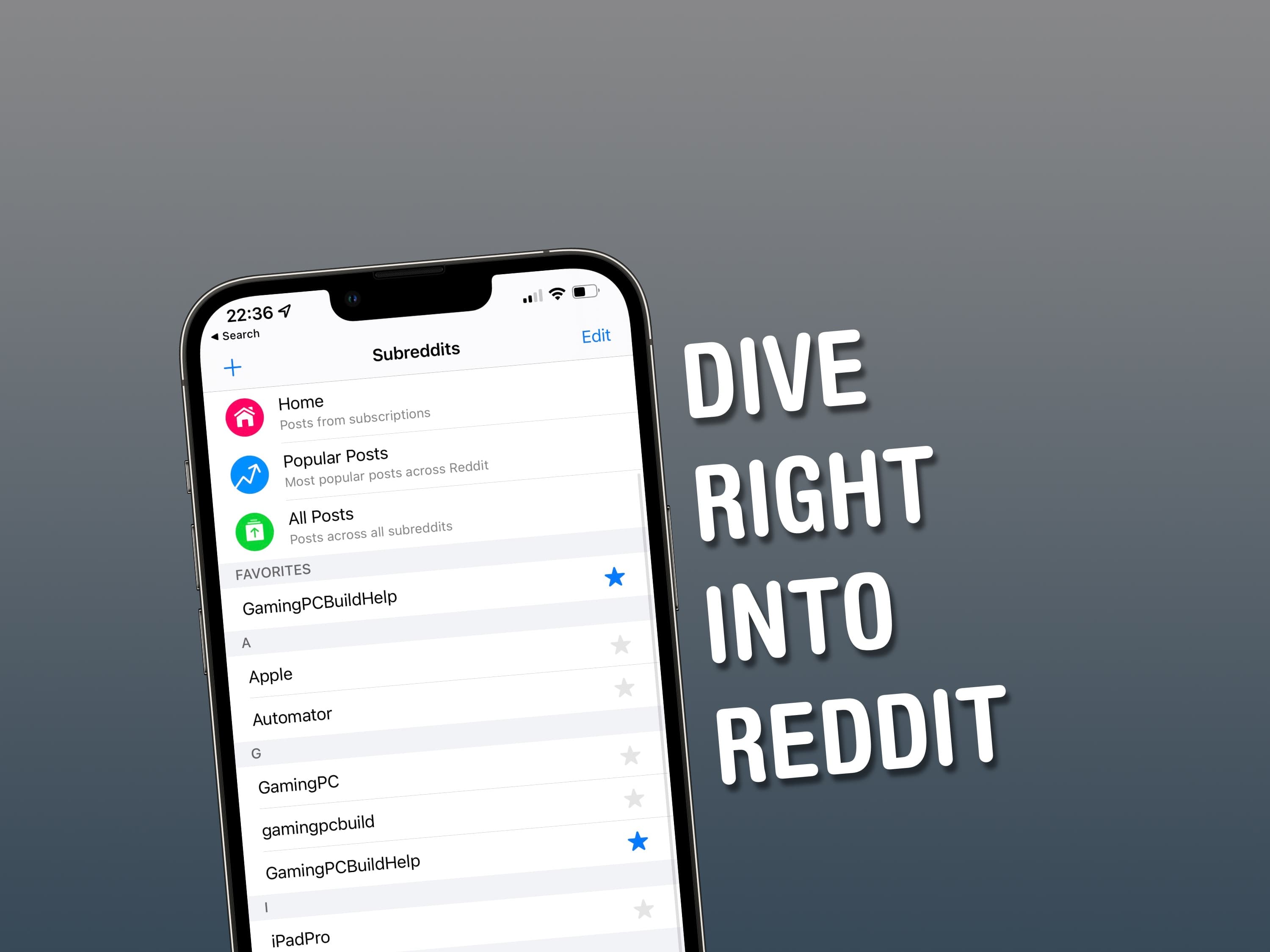 Apollo Reddit client on iPhone