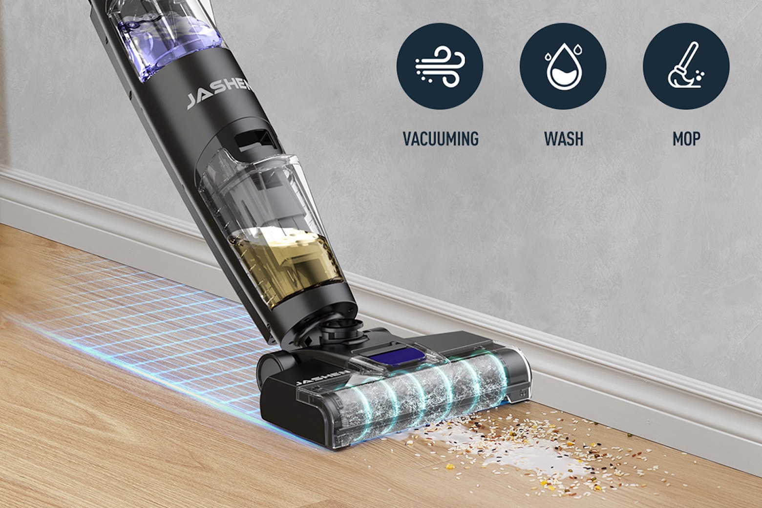This mop is also a vacuum.