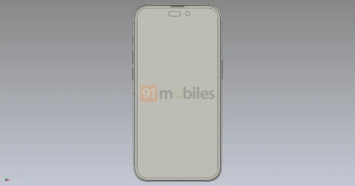 A render shows the pill-and-hole display design.
