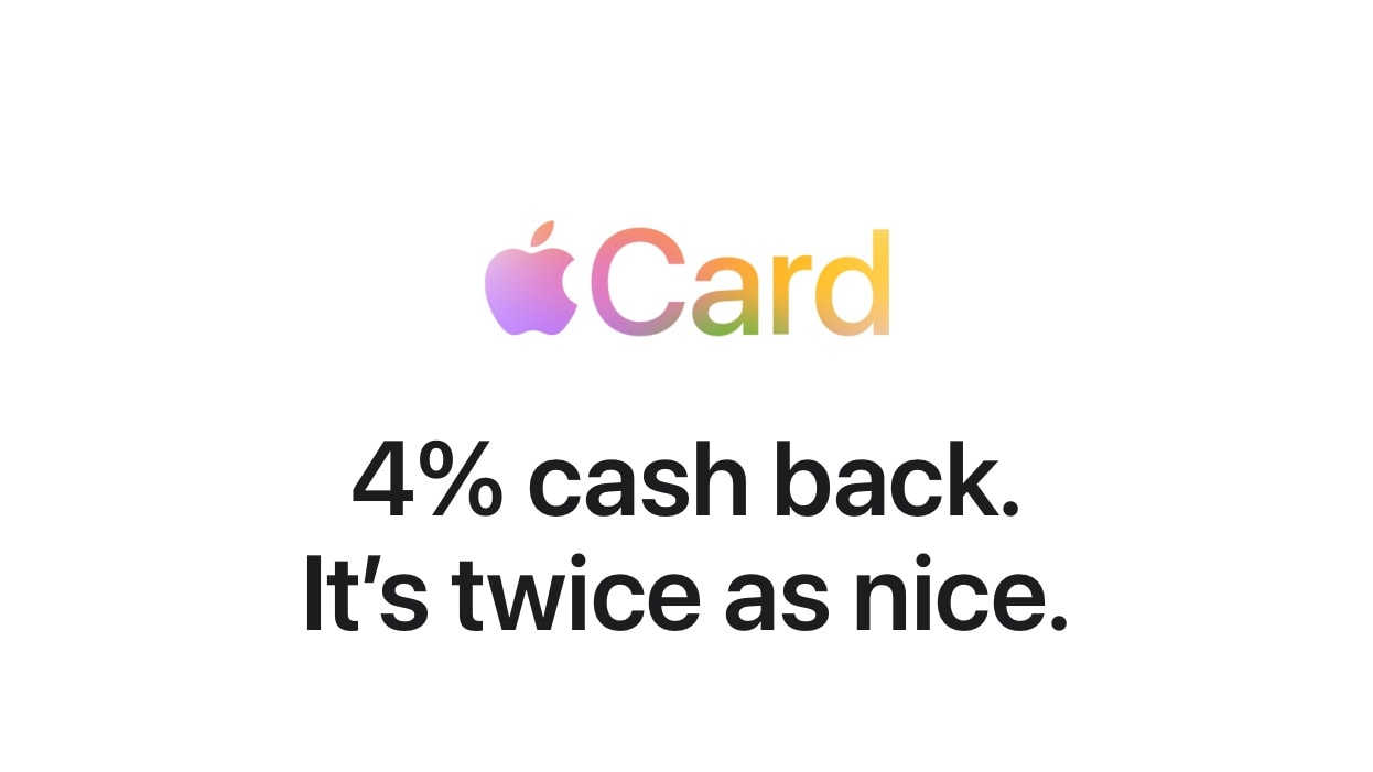 Use Apple Card and Apple Pay to get 4% back at select retailers
