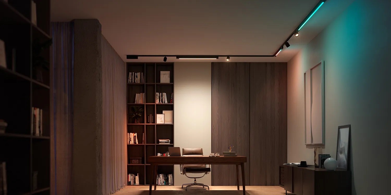 The new track-lighting system opens up many customization options.