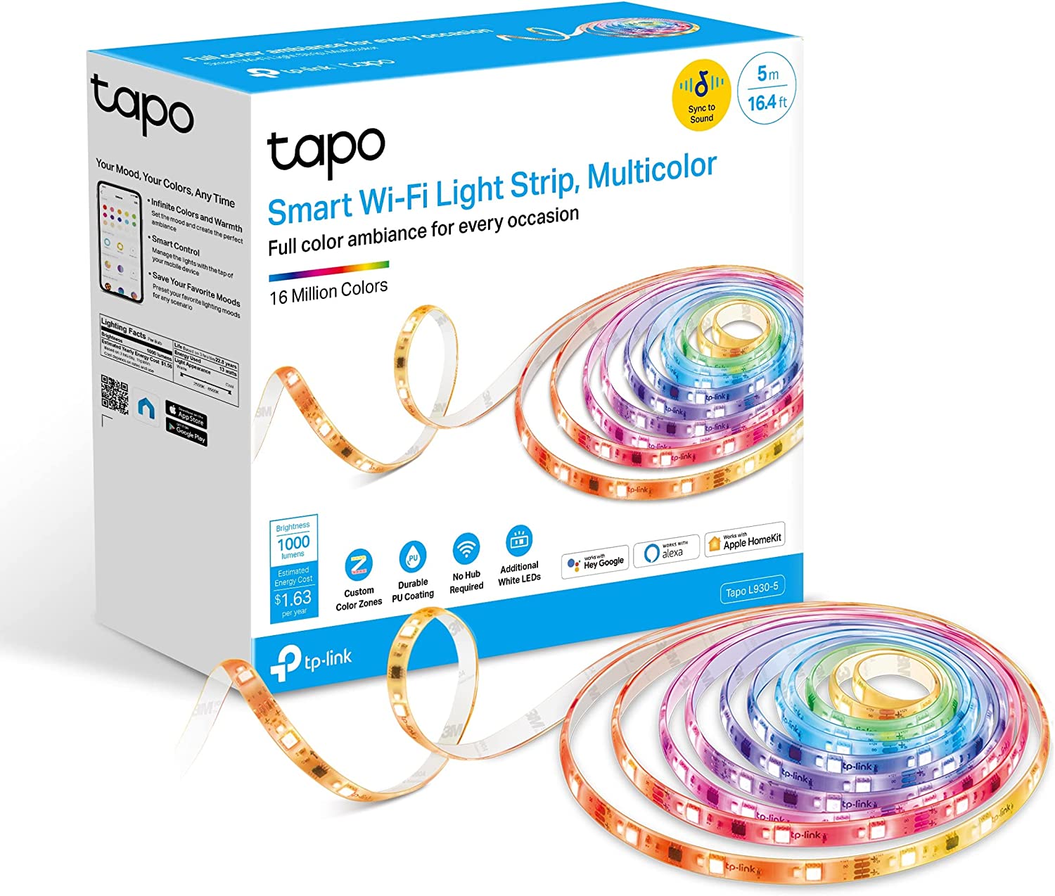 You can get a huge array of colors or bright white light out of these strips.