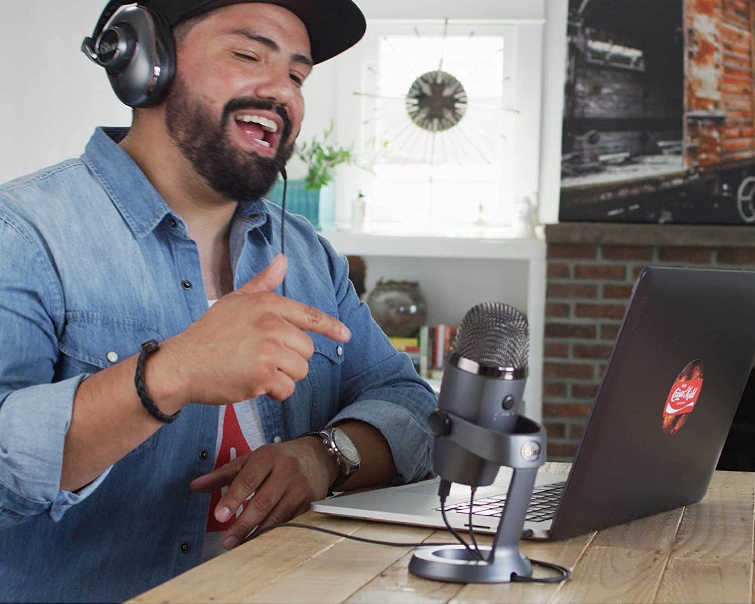 The Blue Yeti Nano is an easy, plug-and-play option.