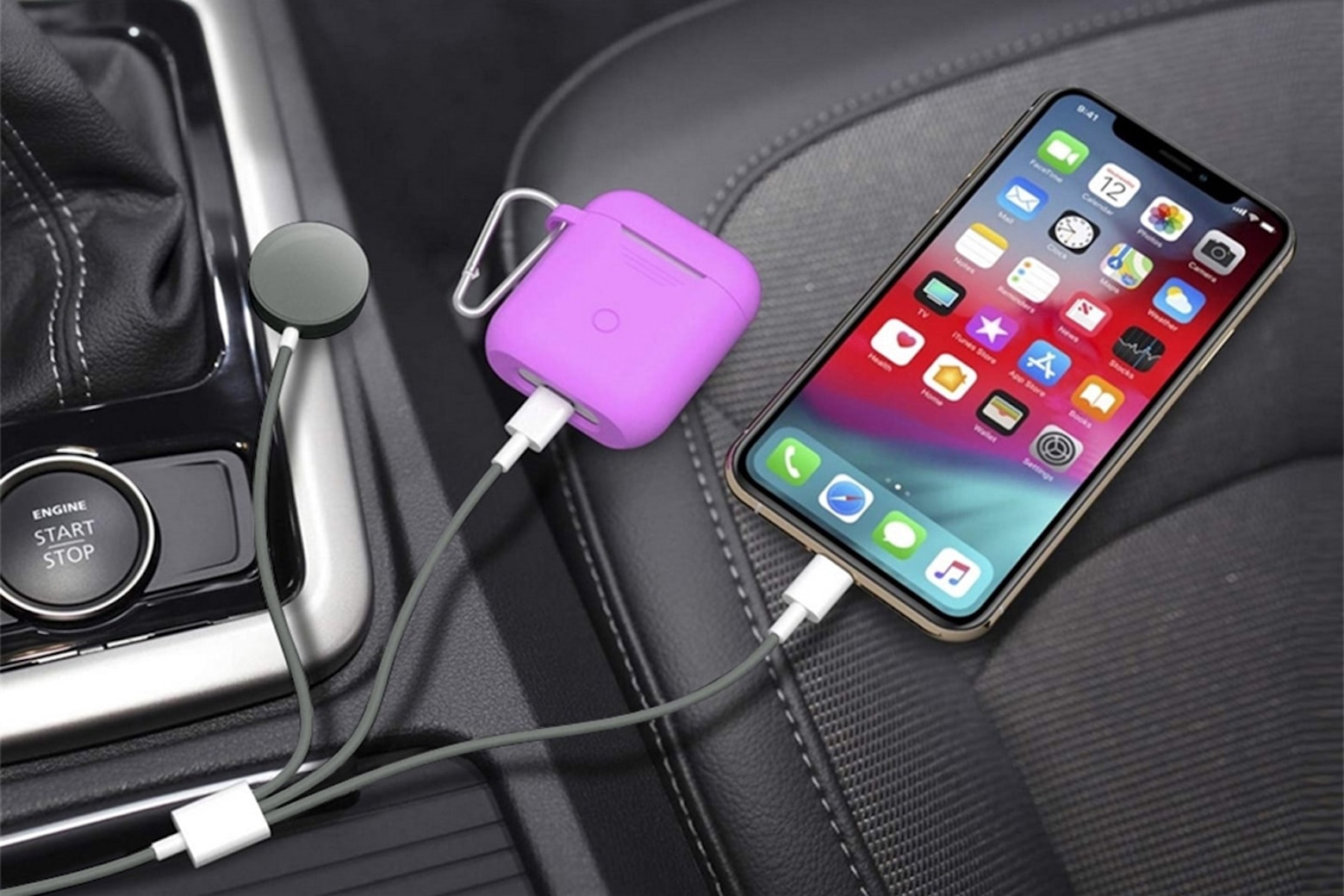 Use one cable to charge your Apple Watch and two Lightning devices.