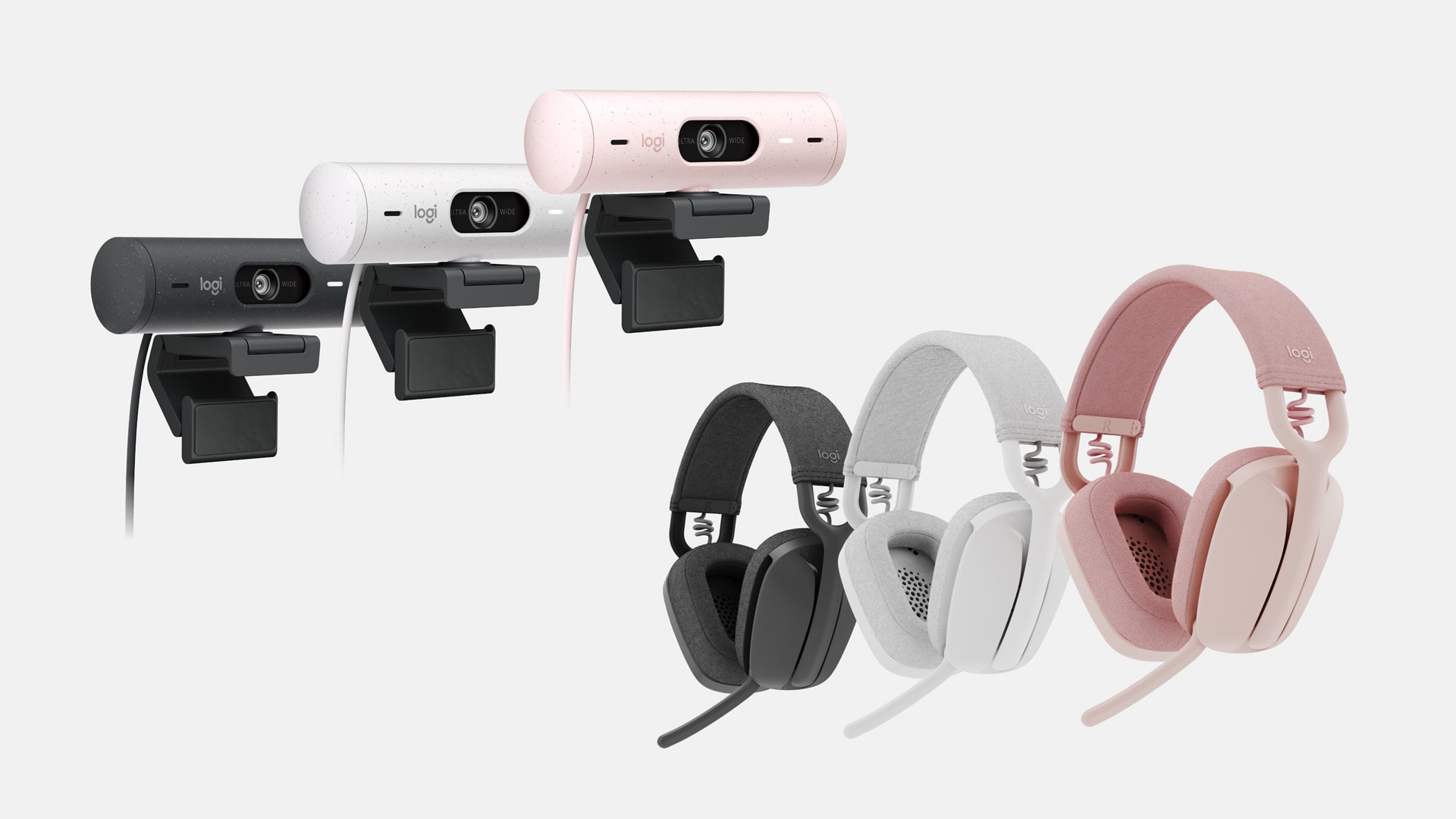 Logitech Brio 500 webcam series and Zone Vibe headphones series are designed for hybrid workers.