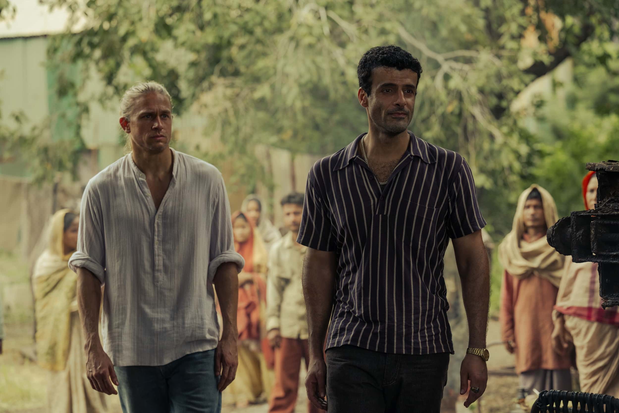 Shantaram recap: Lin (played by Charlie Hunnam, left) makes some dicey connections to Bombay's underworld this week.