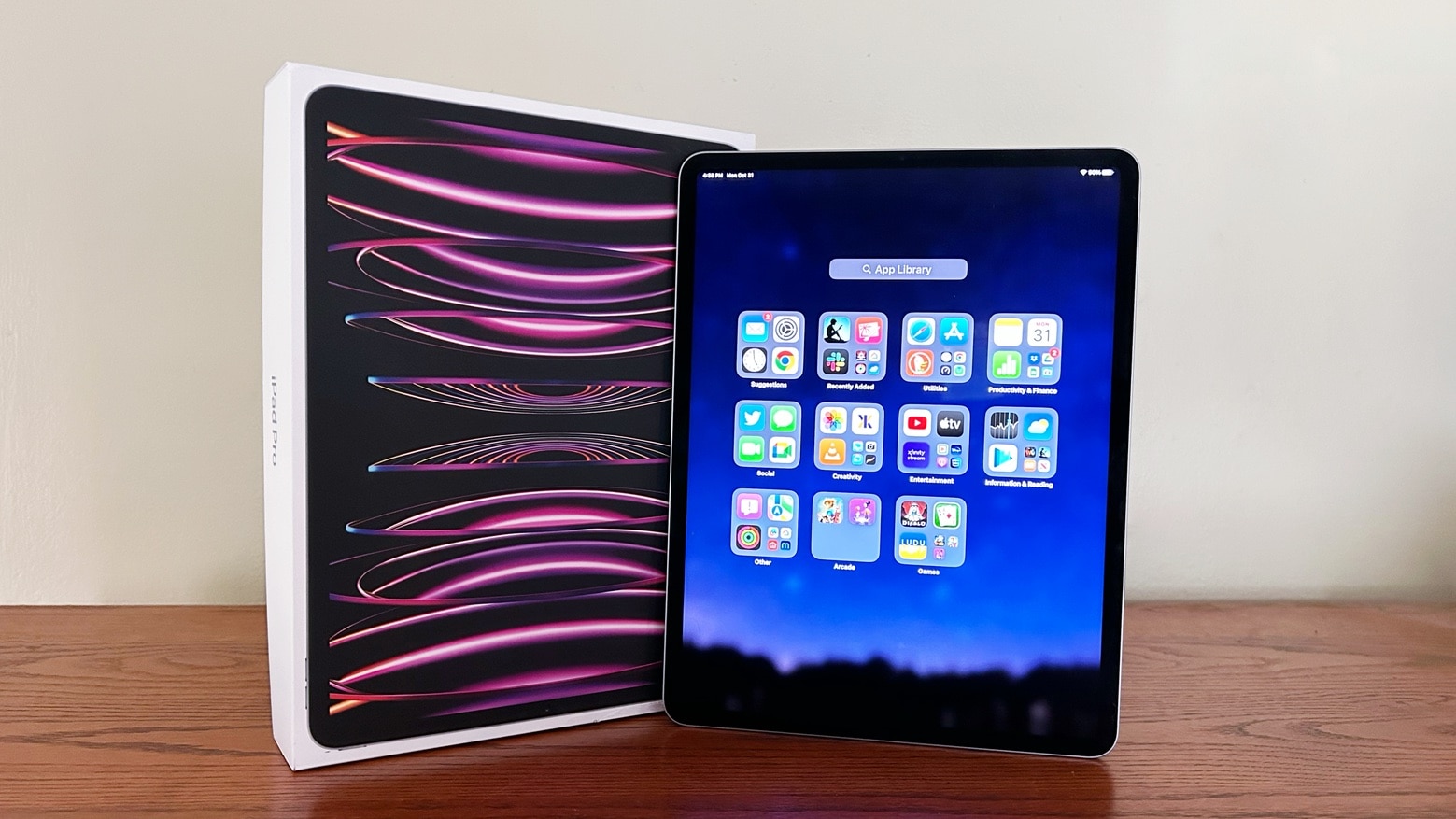 12.9-inch Apple iPad Pro 2022 with its packaging