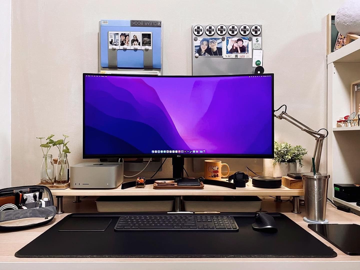 The M1 Max Mac Studio works great, but sometimes the LG ultra-wide display's USB-C struggles to recognize connected devices.