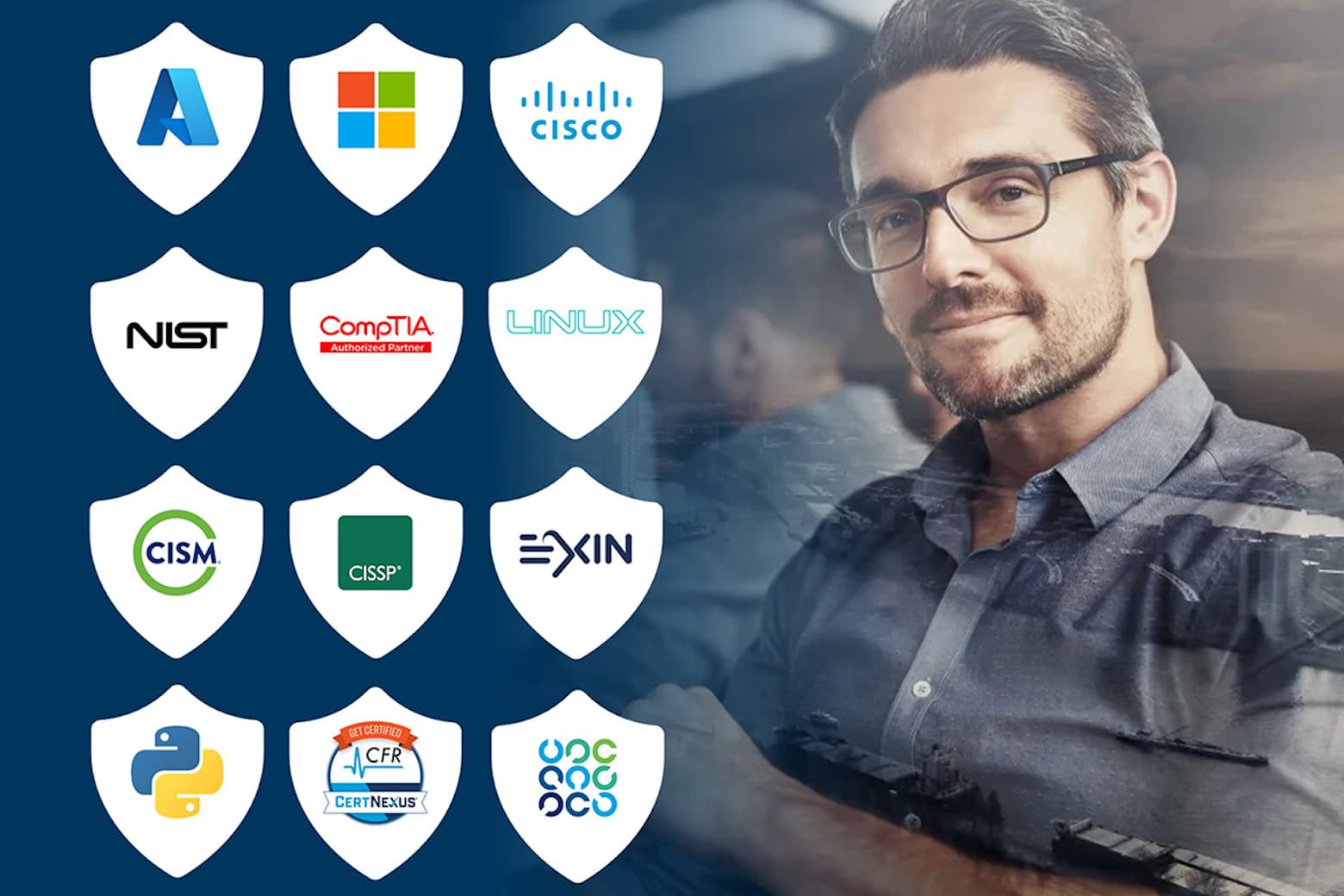 Become a cybersecurity expert with more than 400 hours of training.