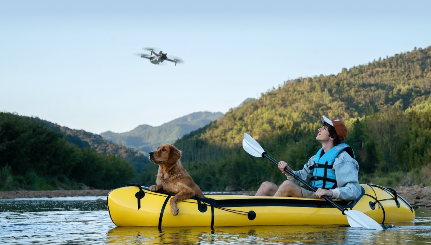 The DJI Mini 3 can transmit video from up to 10 kilometers away.
