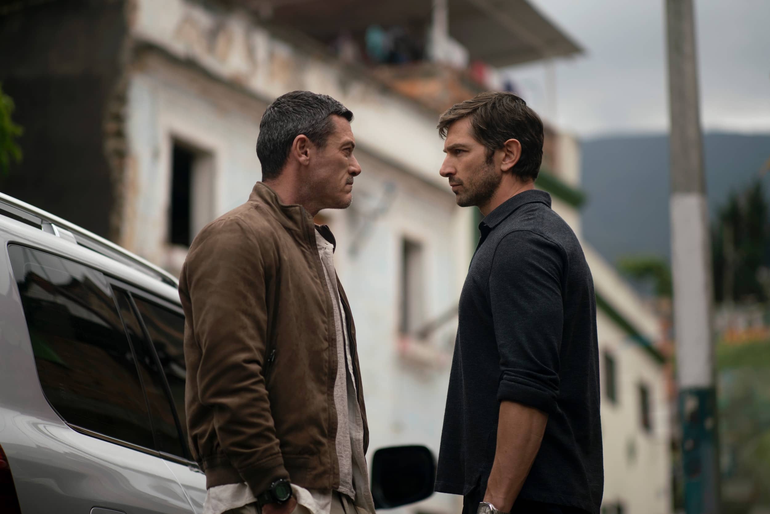 Echo 3 recap Apple TV+: Prince (played by Luke Evans, left) and Bambi (Michiel Huisman) might stop at nothing to free the kidnapped Amber.