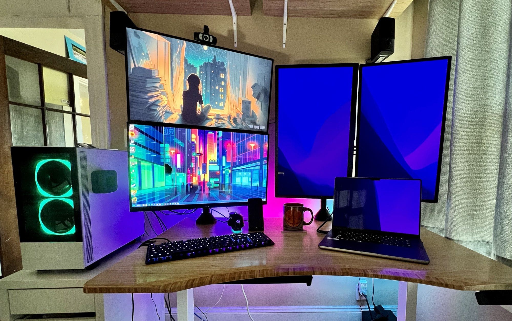 This setup's not exactly lacking for upscale 5K screen real estate, is it?