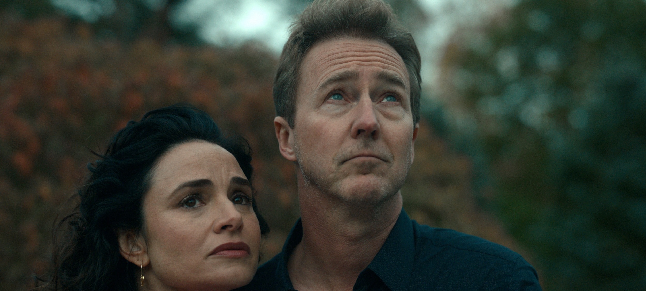 Edward Norton and Mia Maestro in 