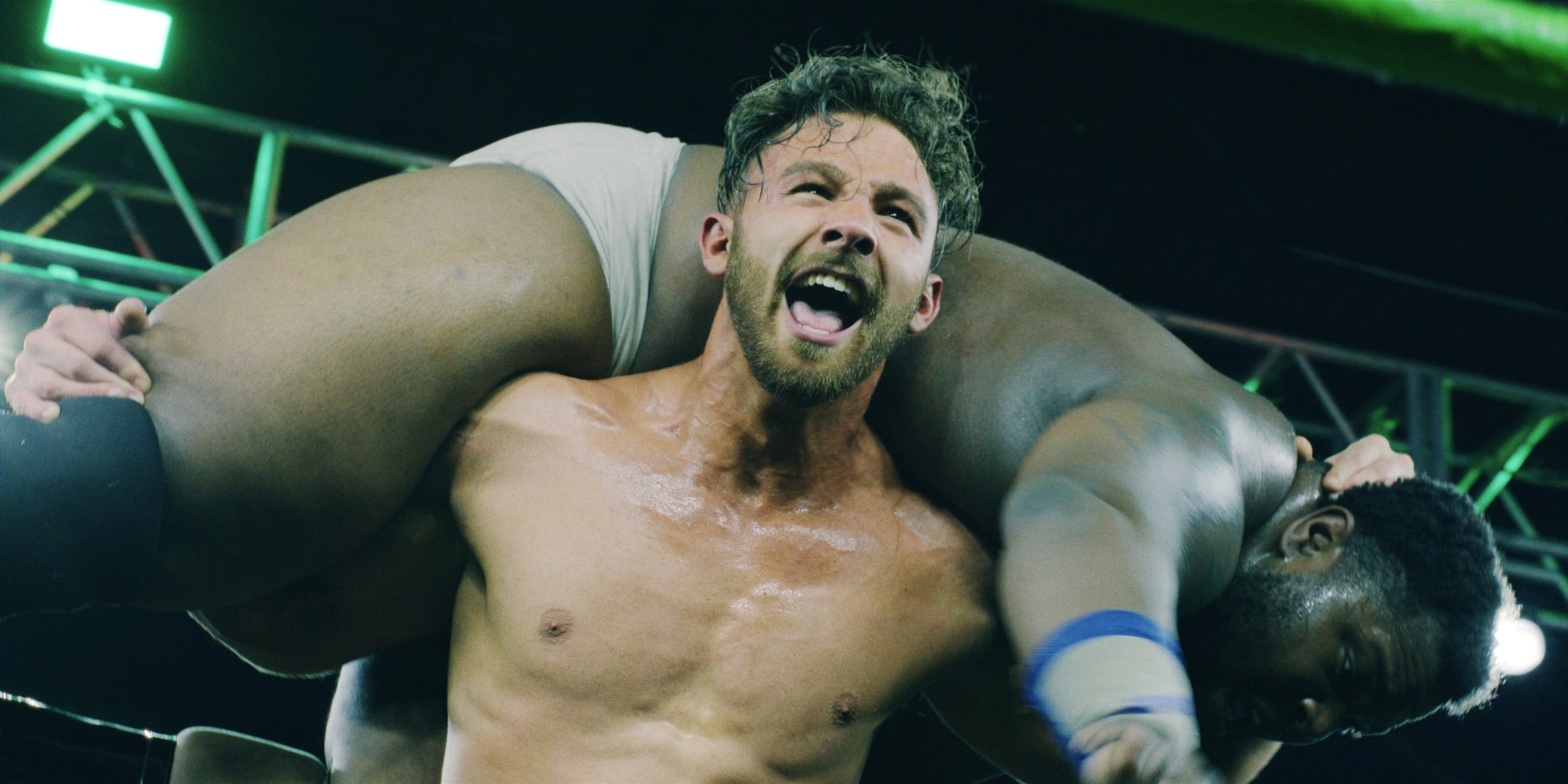 David Goldschmidt (aka Goldy) and Hurley A. Jones Jr. (aka Bobby Buffet) in “Monster Factory,” premiering on Friday, March 17 on Apple TV+.