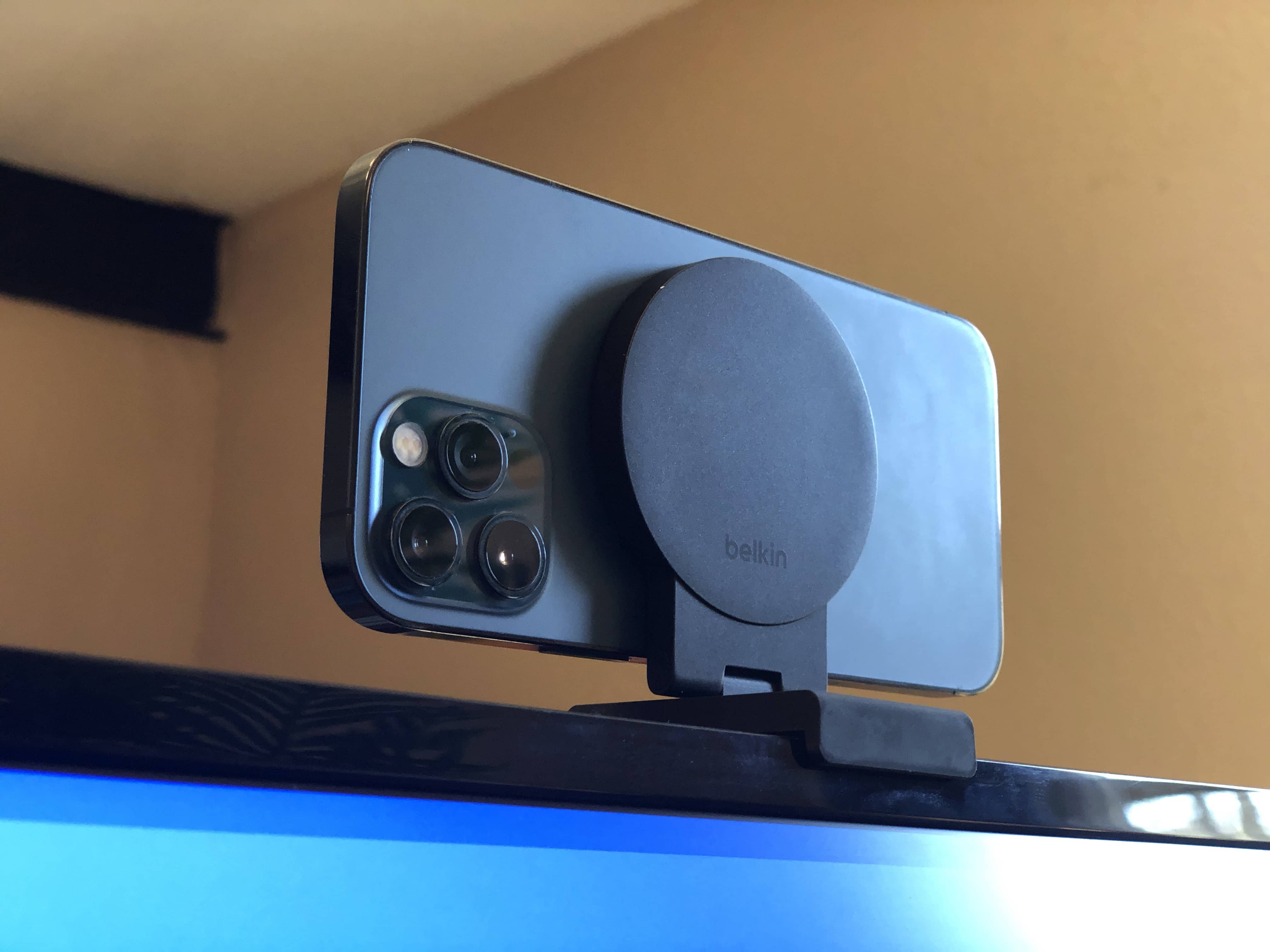 Belkin Display Mount mounted on a display