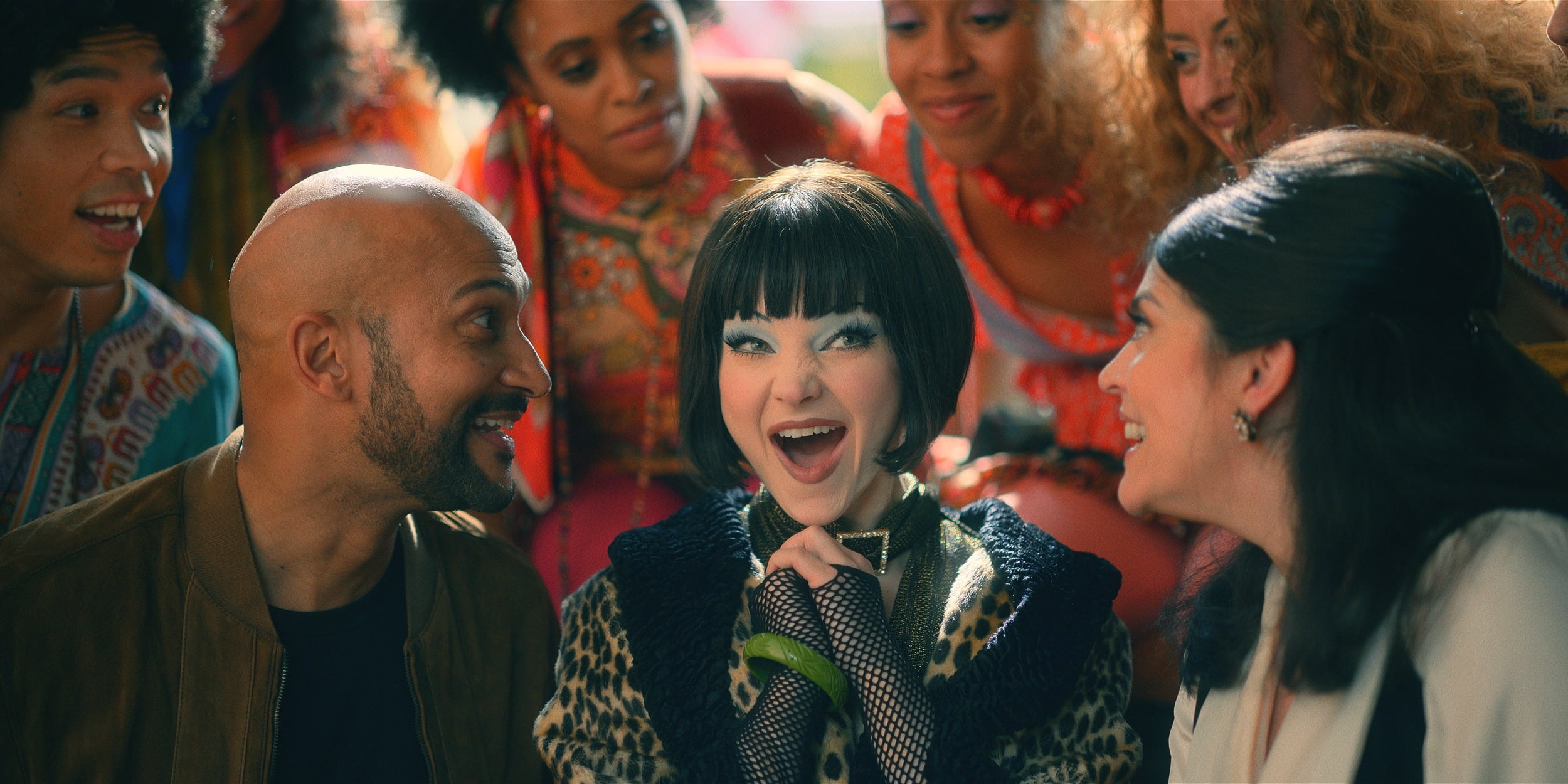 Keegan-Michael Key, Dove Cameron and Cecily Strong in 