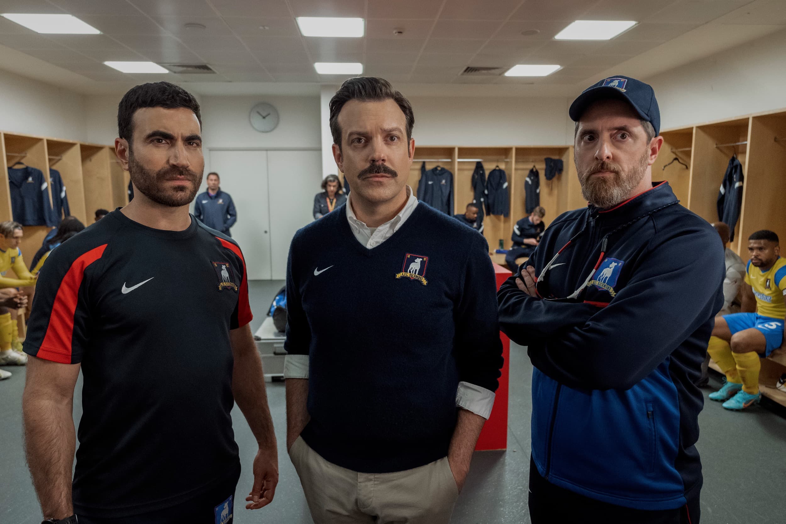 Brett Goldstein, Jason Sudeikis and Brendan Hunt in 