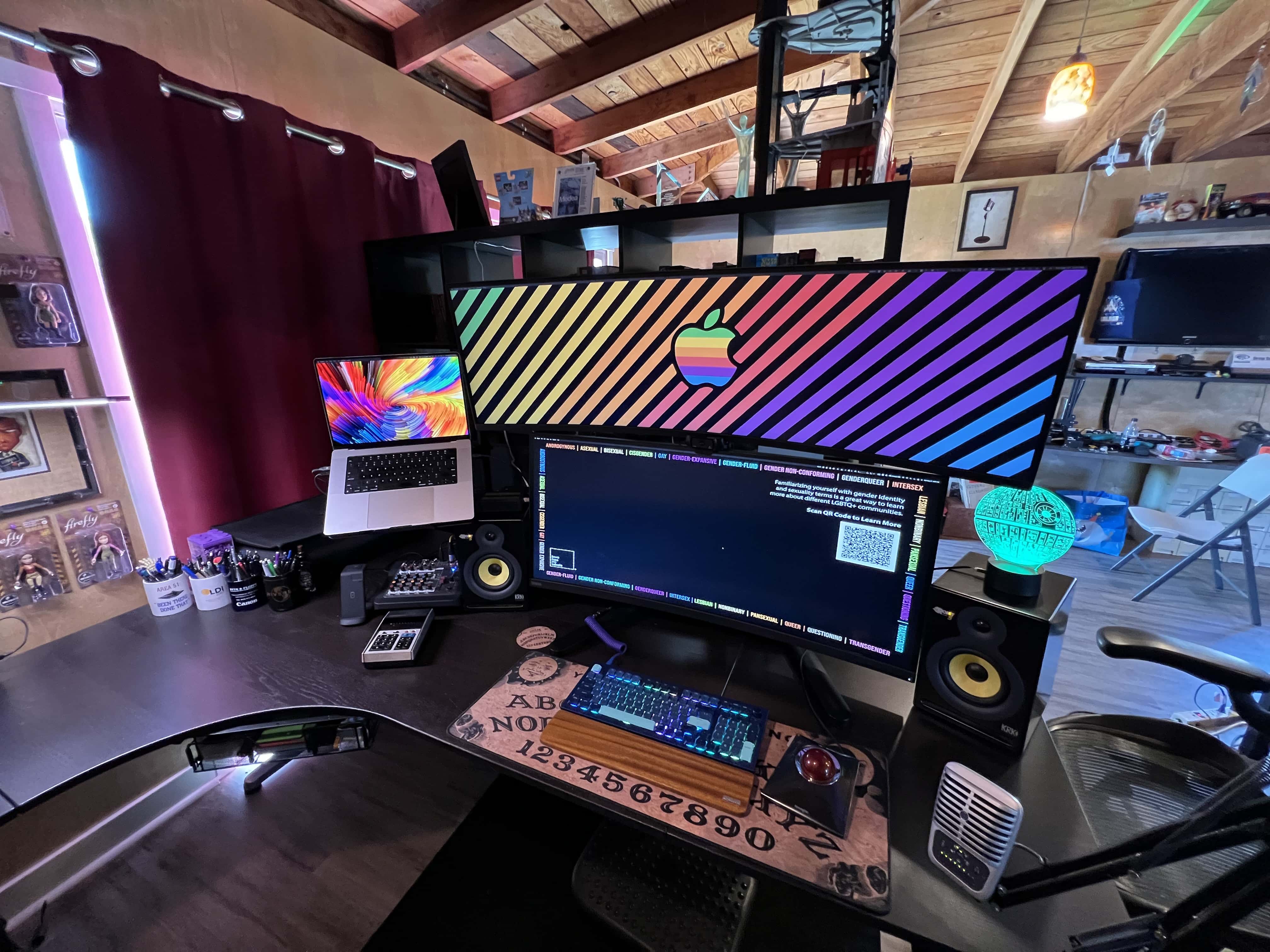 This is a modern computer setup, but Dalzell also has about 100 vintage machines.