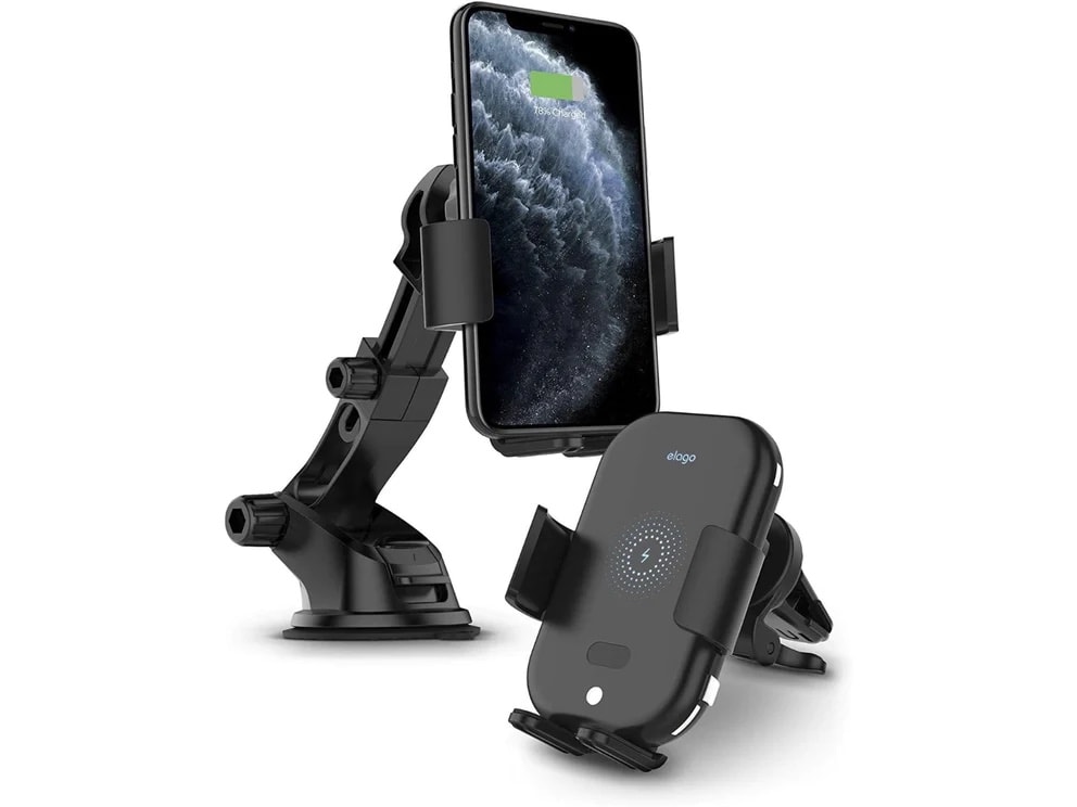 This wireless car charger with auto-clamp makes it easy to handle your iPhone while you drive.