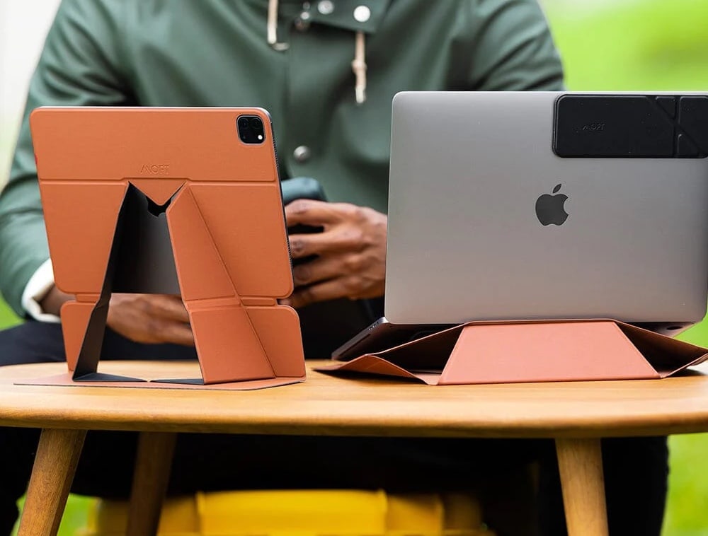 Moft's Snap Float Folio for iPad offers four stand positions.