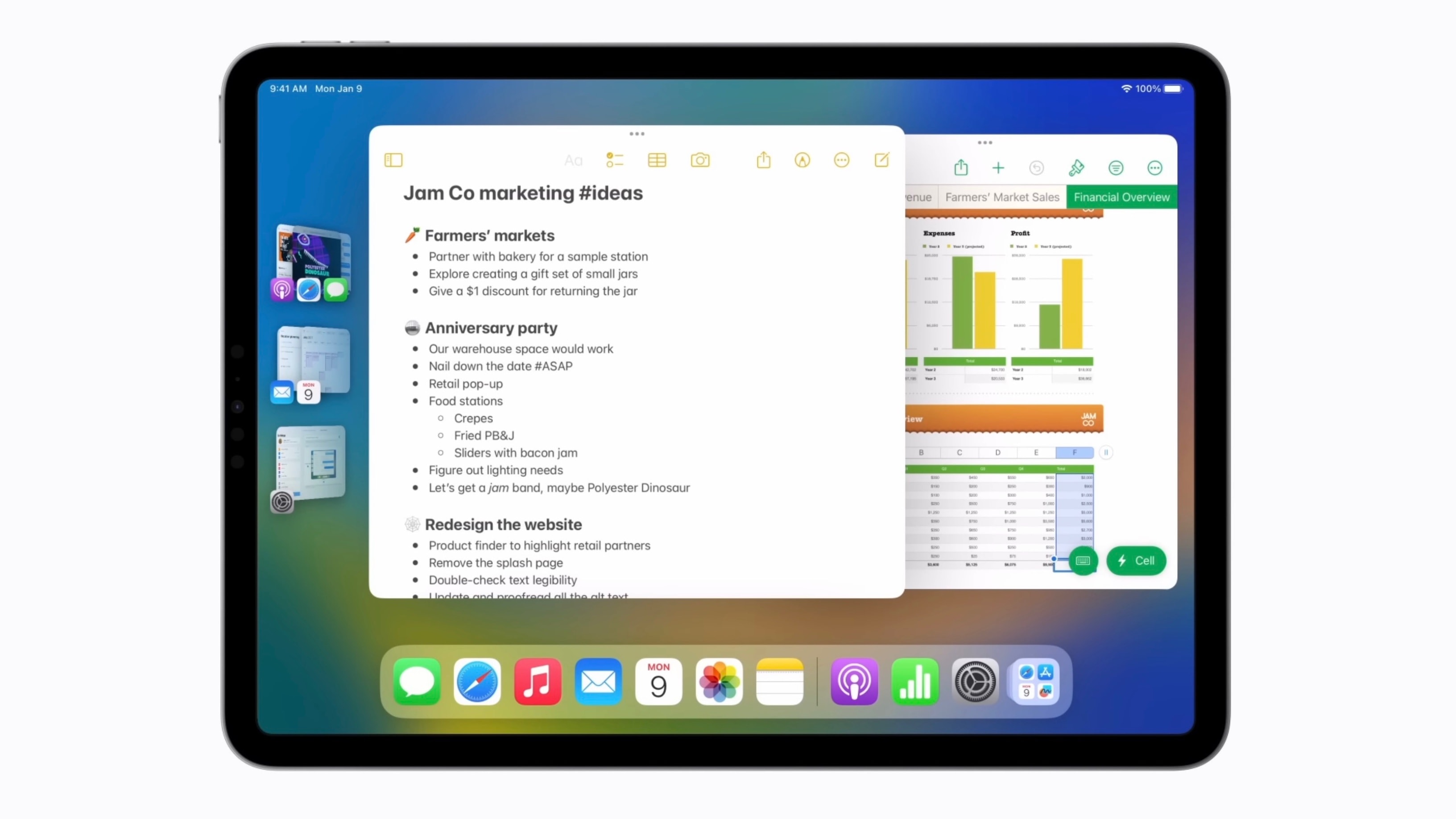 Stage Manager on iPad