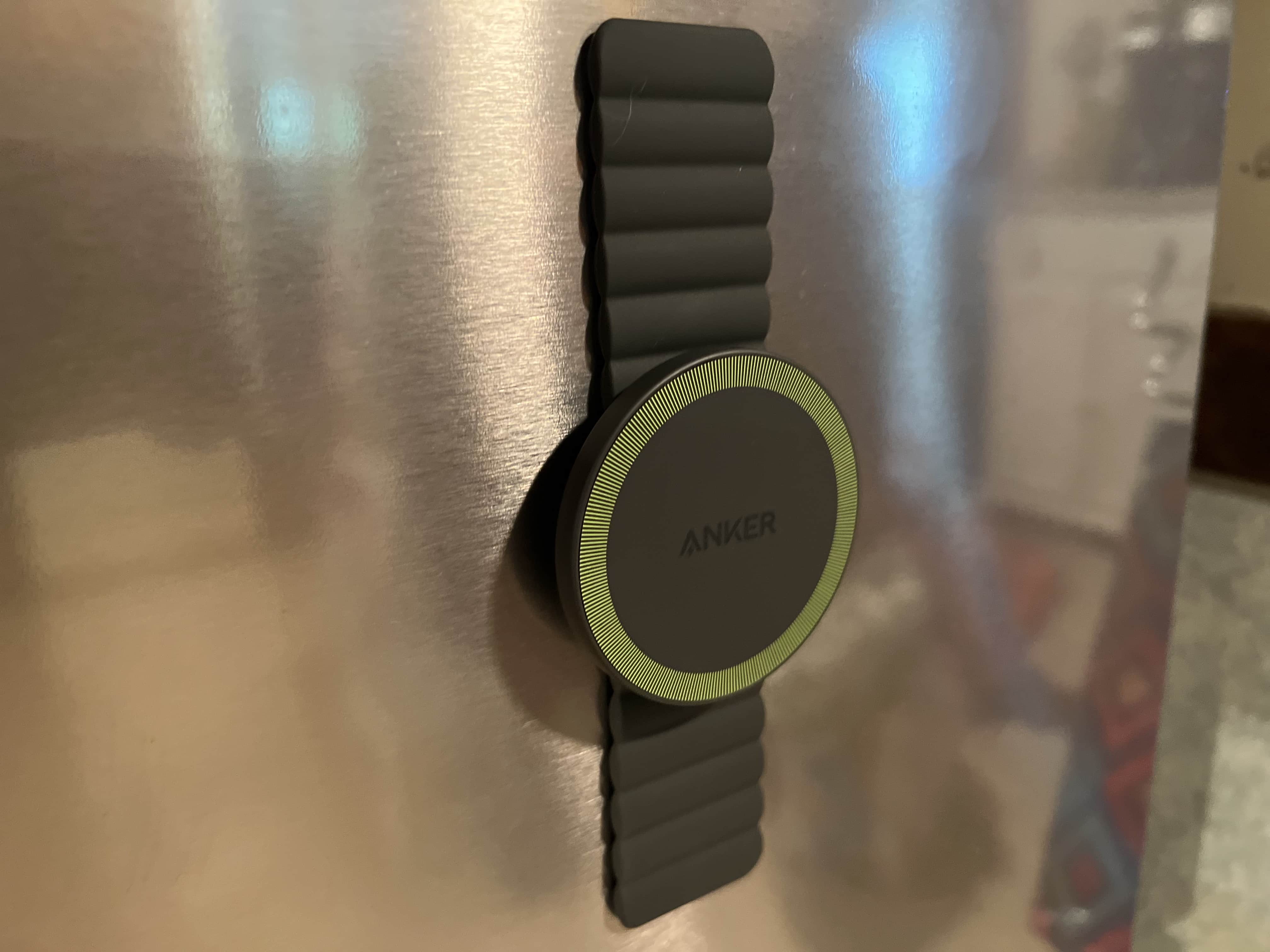 Slap the Anker 620 MagGo Phone Grip on any metal surface and it becomes a mount for your MagSafe iPhone.