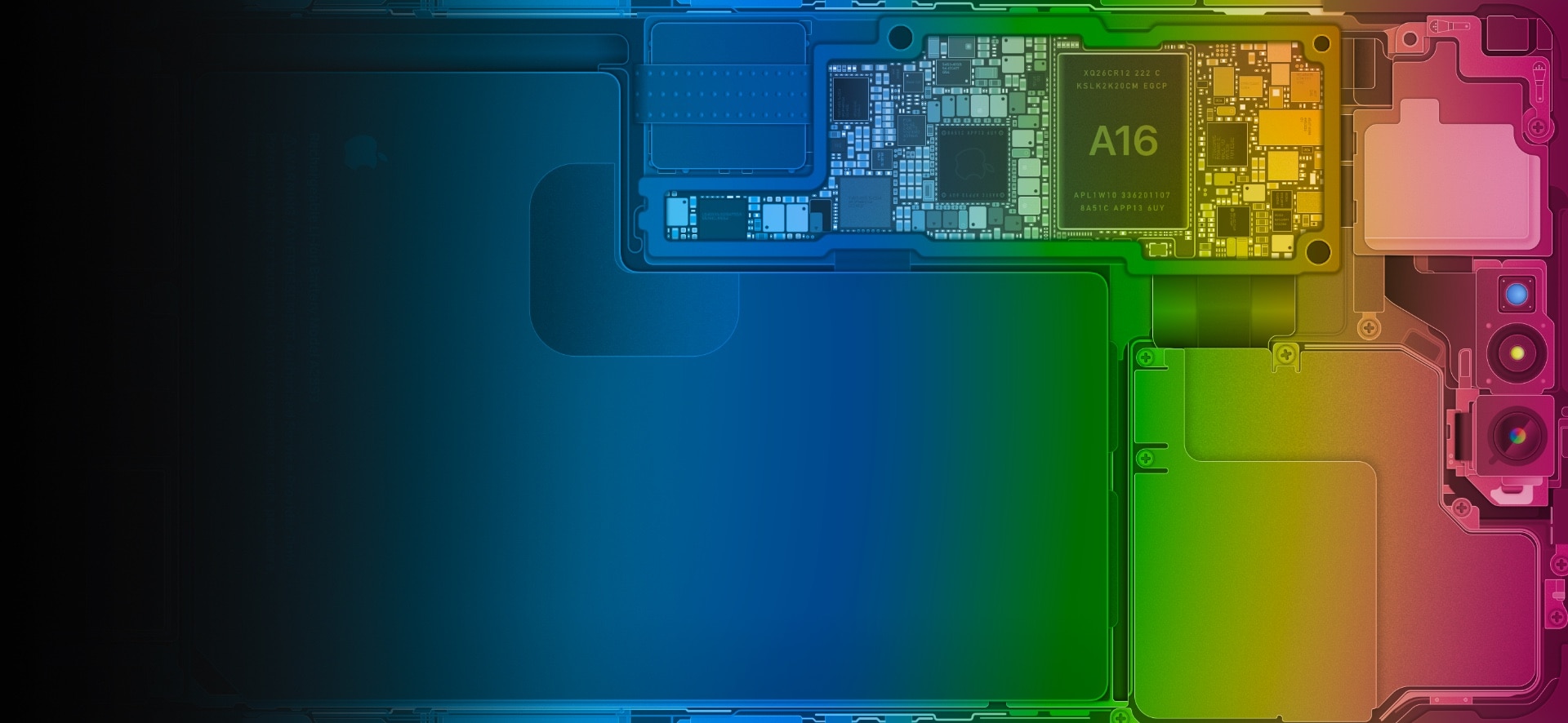iPhone 14 Pro Max gradient schematic wallpaper WWDC23