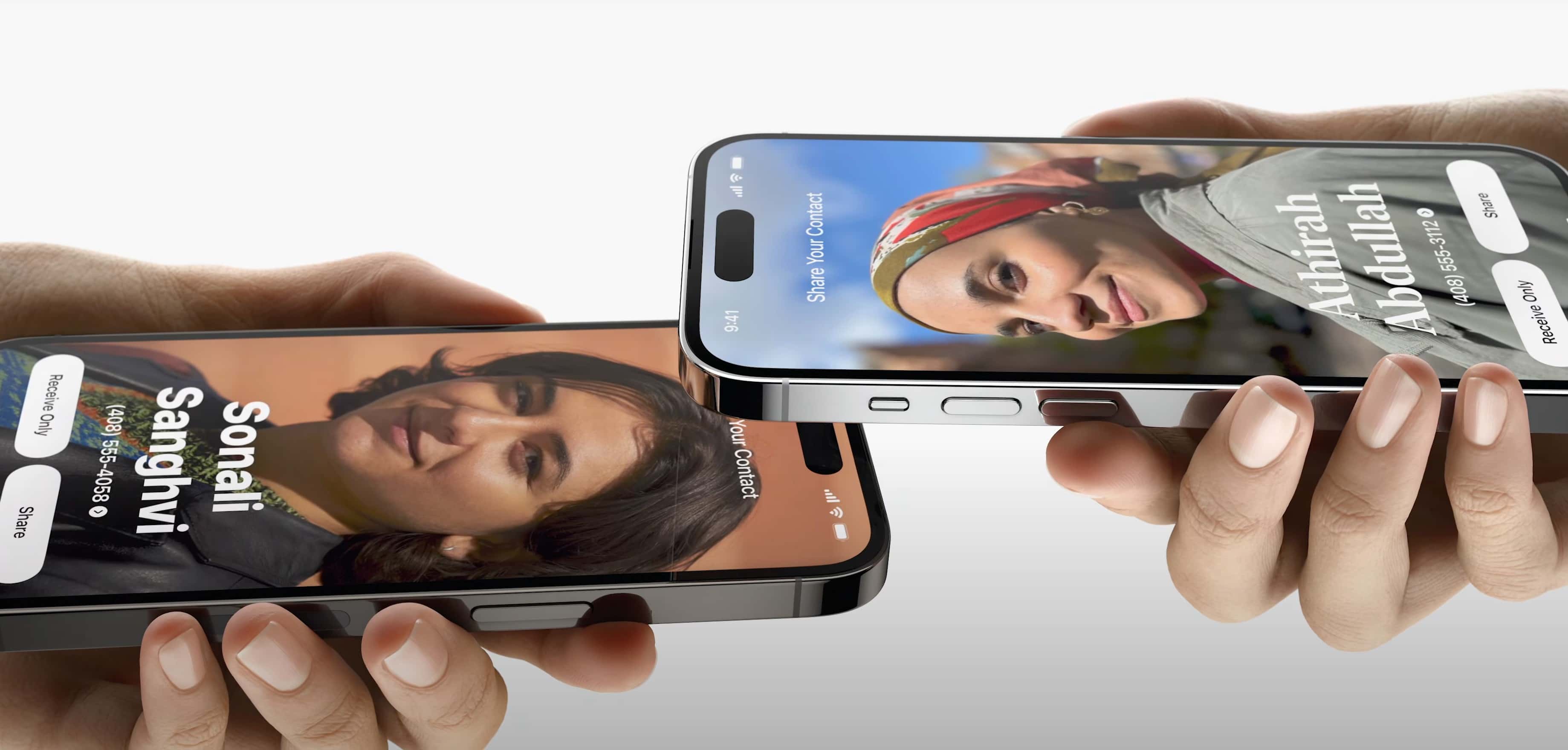 The new iOS 17 AirPlay feature called NameDrop will help you easily share your contact info and more.