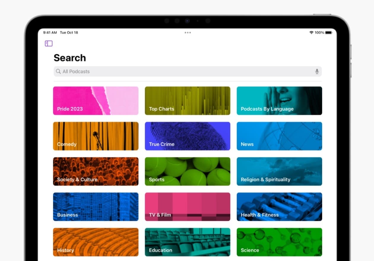 Nine new subcategories of Podcasts with their own popularity charts help you narrow down the search.