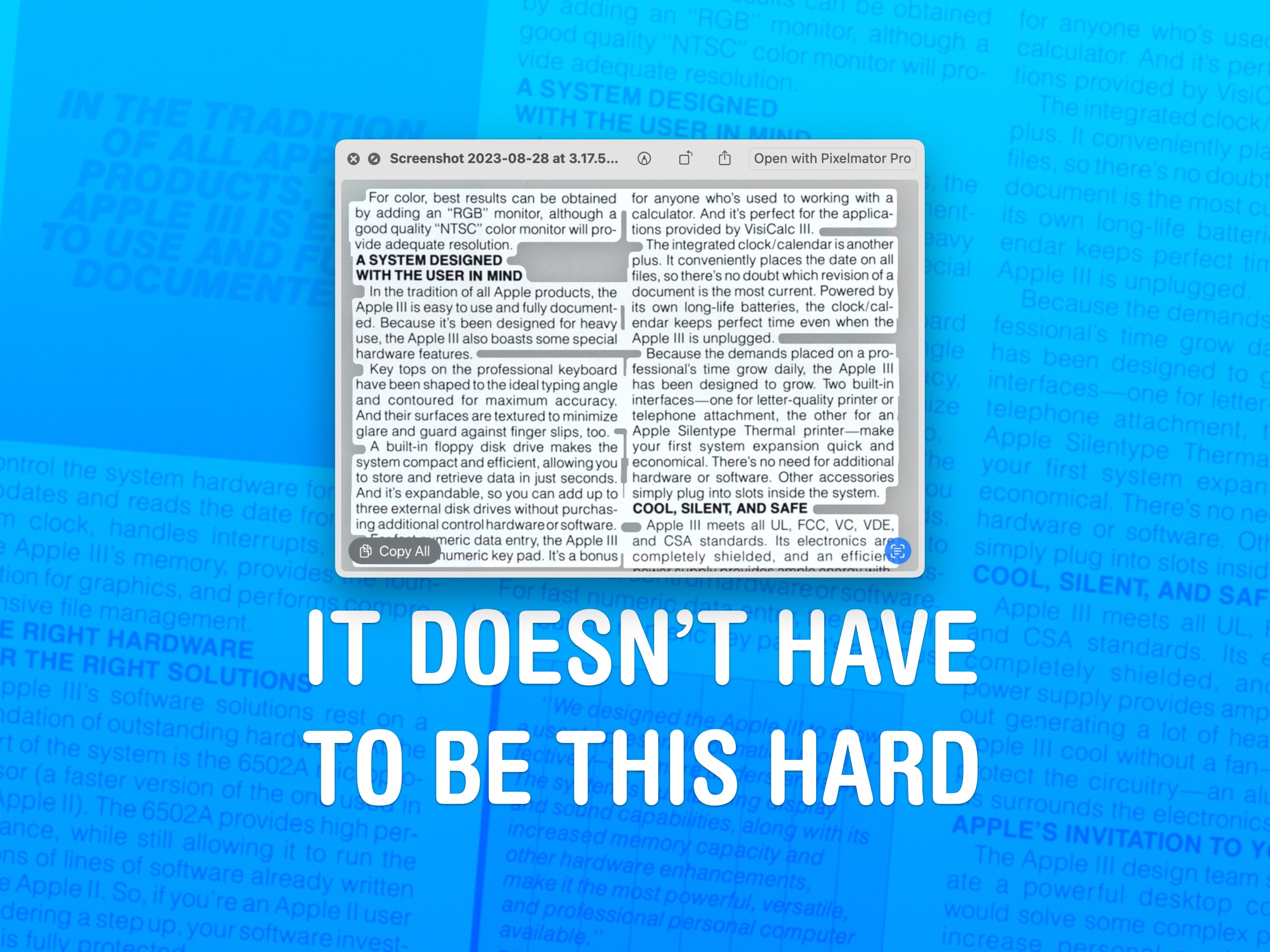 It Doesn't Have To Be This Hard