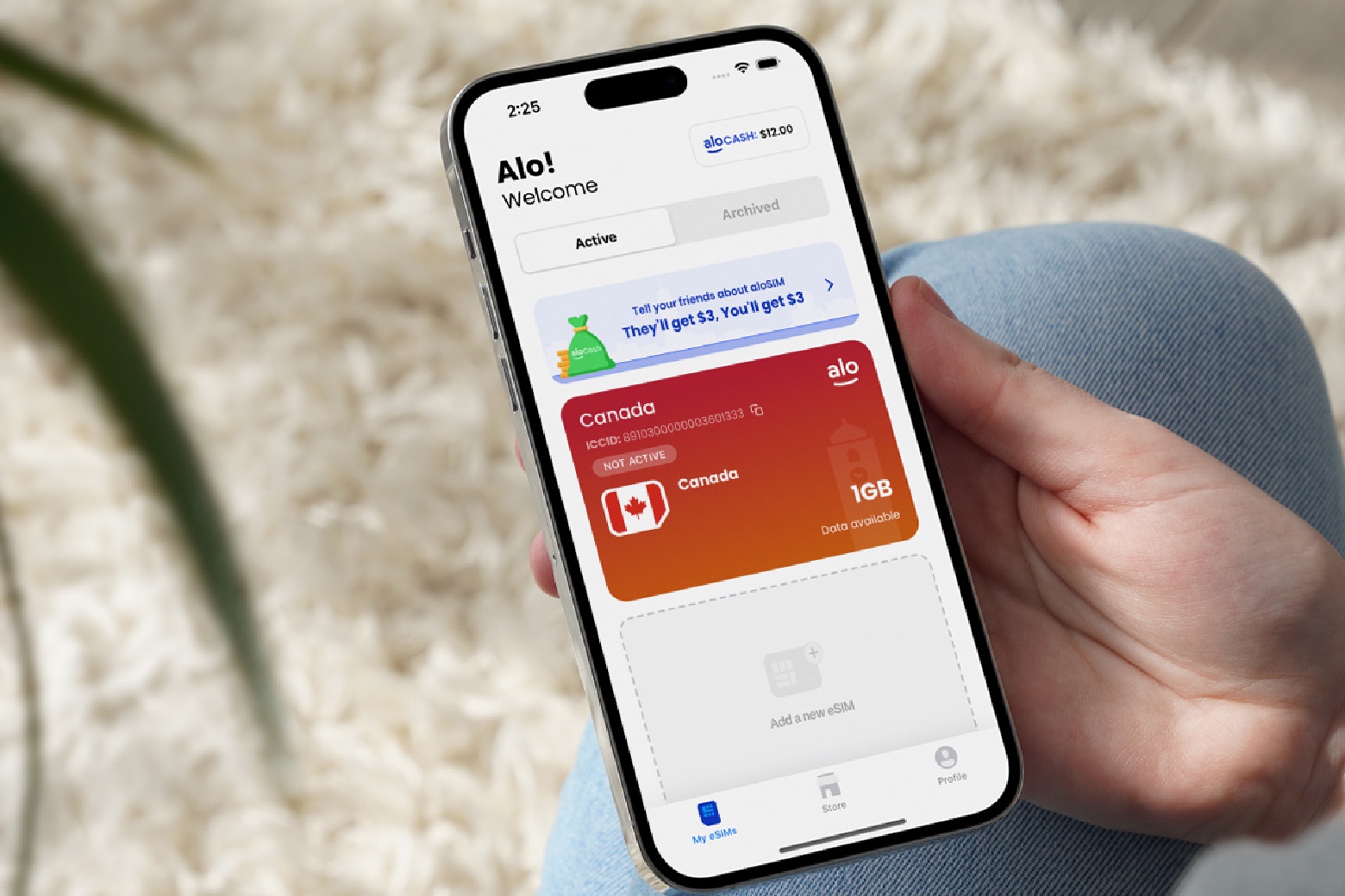 The aloSIM eSIM is on sale for half off, only $25.