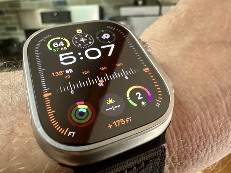 Apple Watch Ultra with the Modular Ultra face