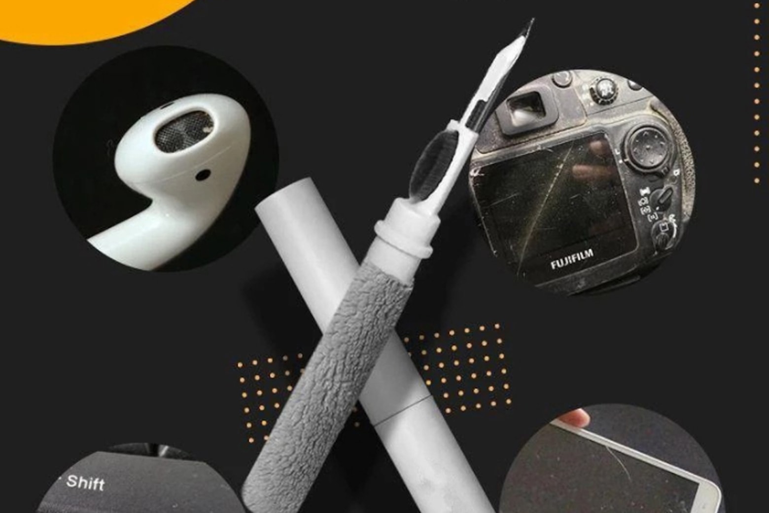 Pick up a pair AirPods cleaner pens. This earbuds cleaning tool also works on iPhones and other tech.