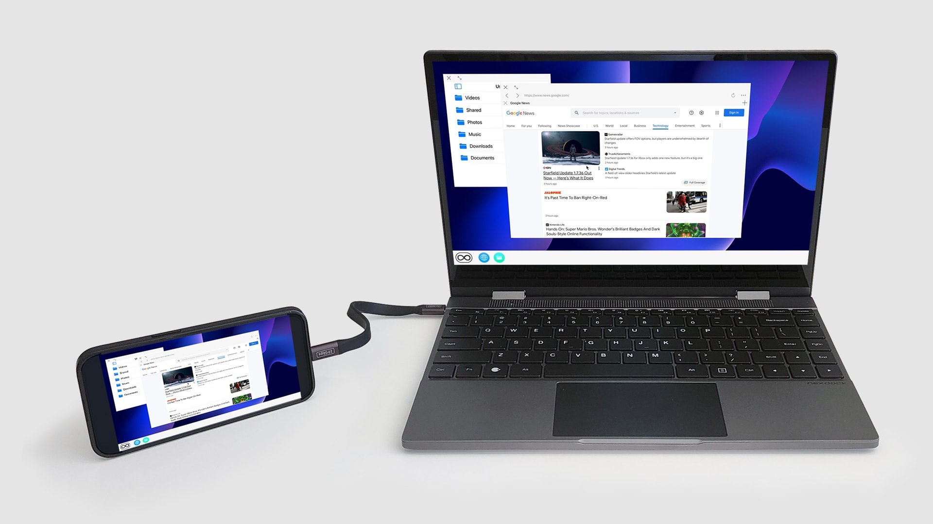 NexDock transforms iPhone 15 into clamshell notebook