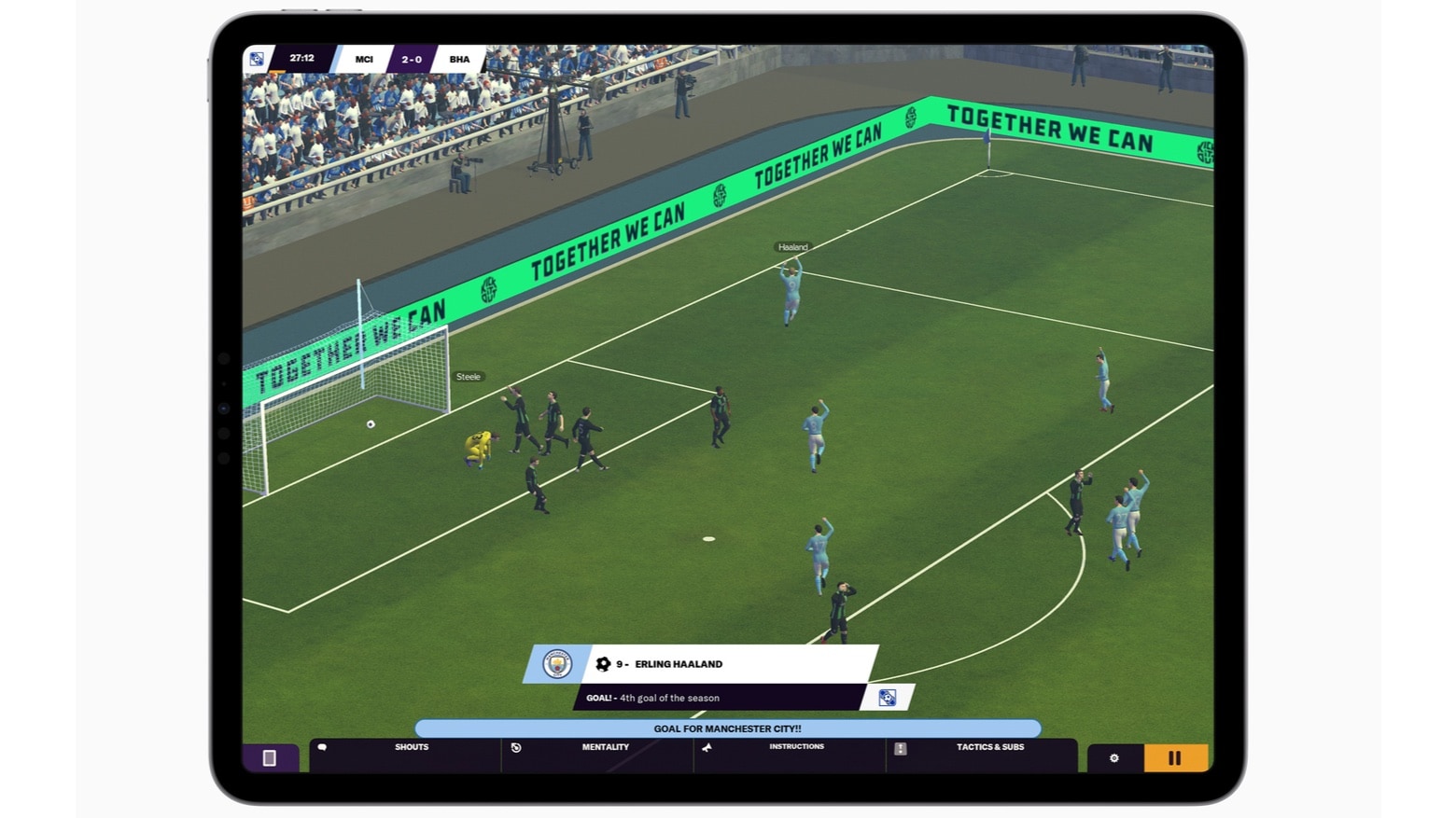 'Football Manager 2024 Touch' on iPad