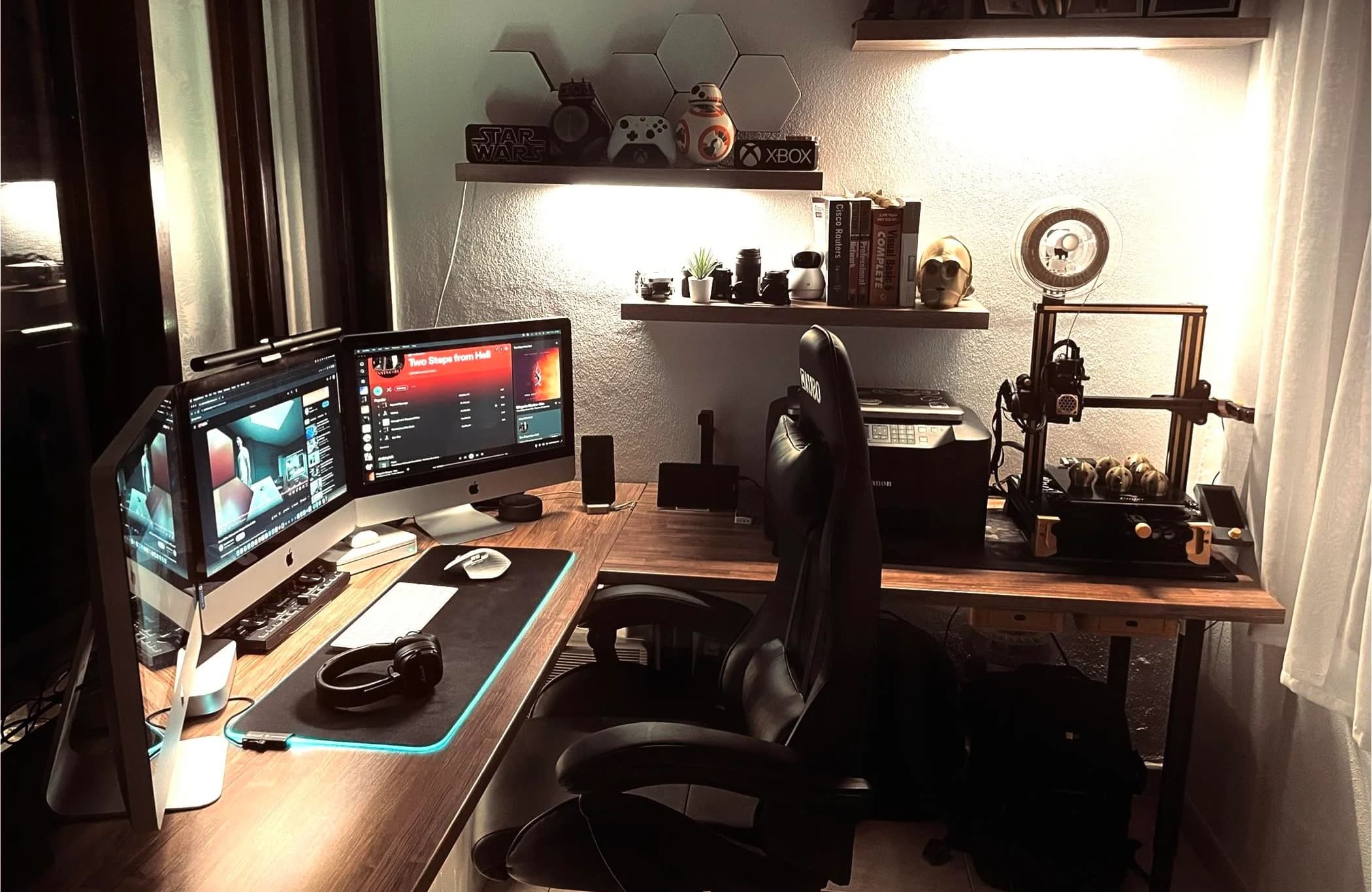 There's a lot to look at in SE's setup, including 3D-printed 