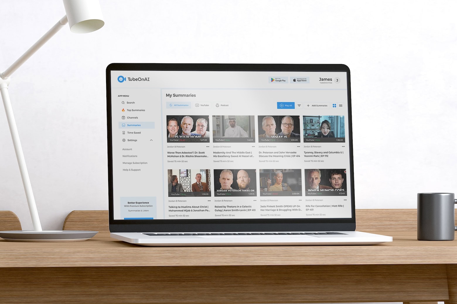 AI-powered tool TubeOnAI creates YouTube summaries and podcast summaries.