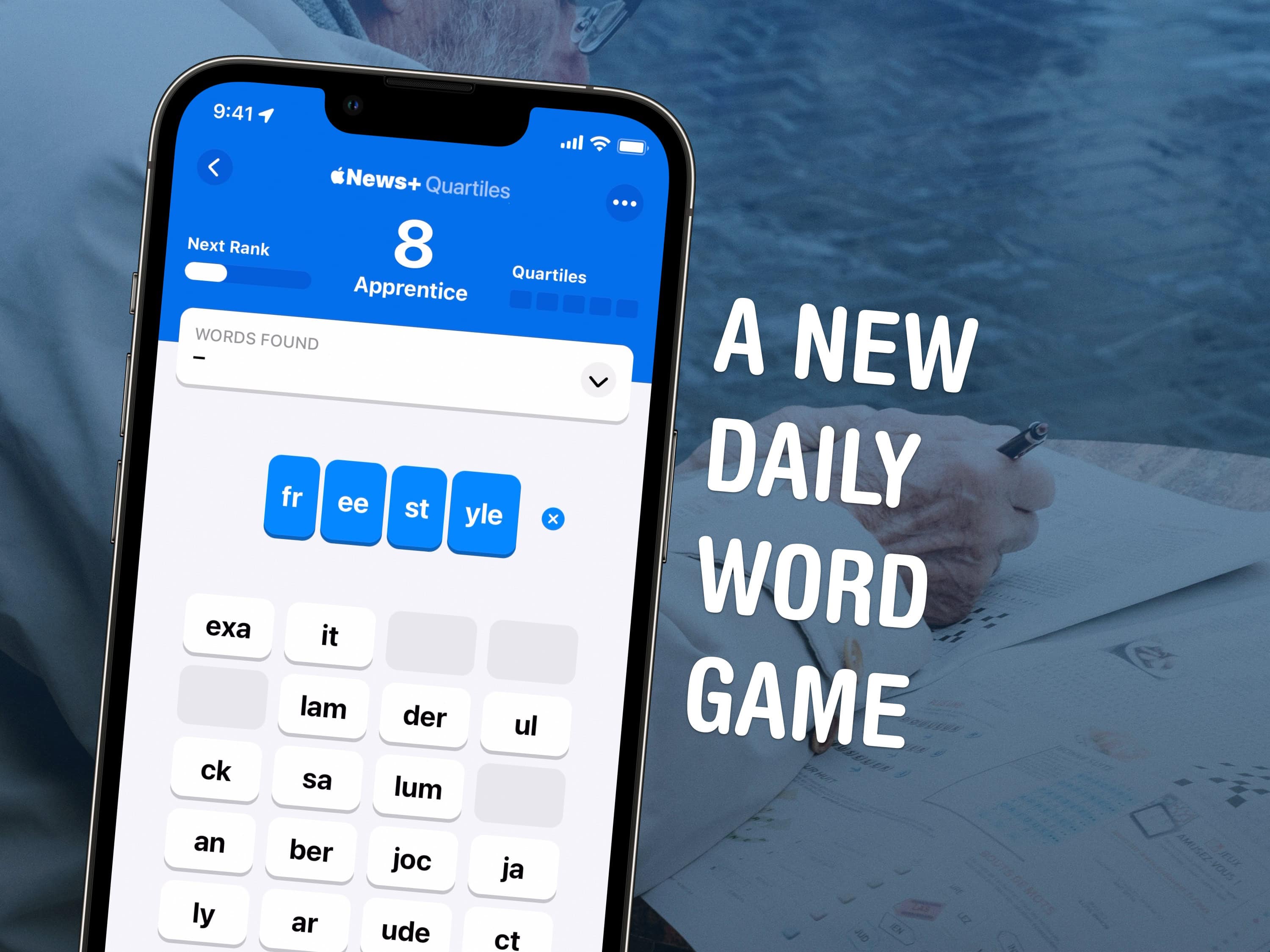 iPhone screenshot show the Apple News+ game 