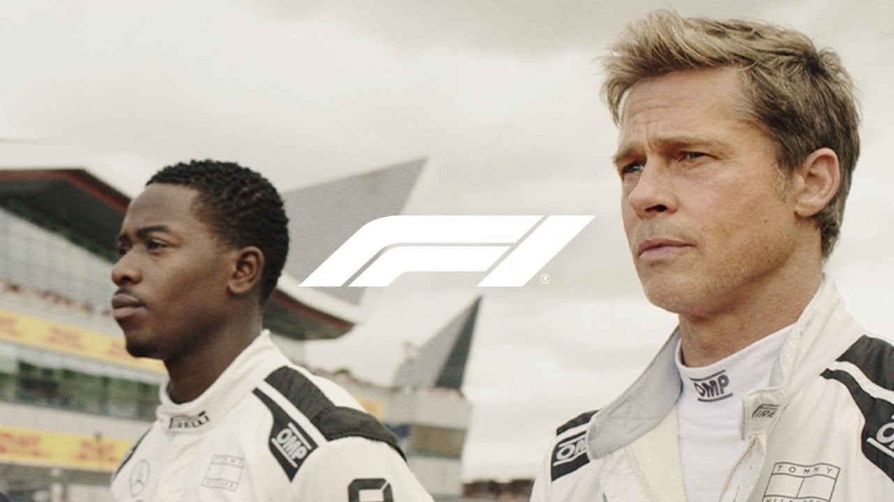 Brad Pitt and Damson Idris in Apple's F1 Formula 1 racing movie.